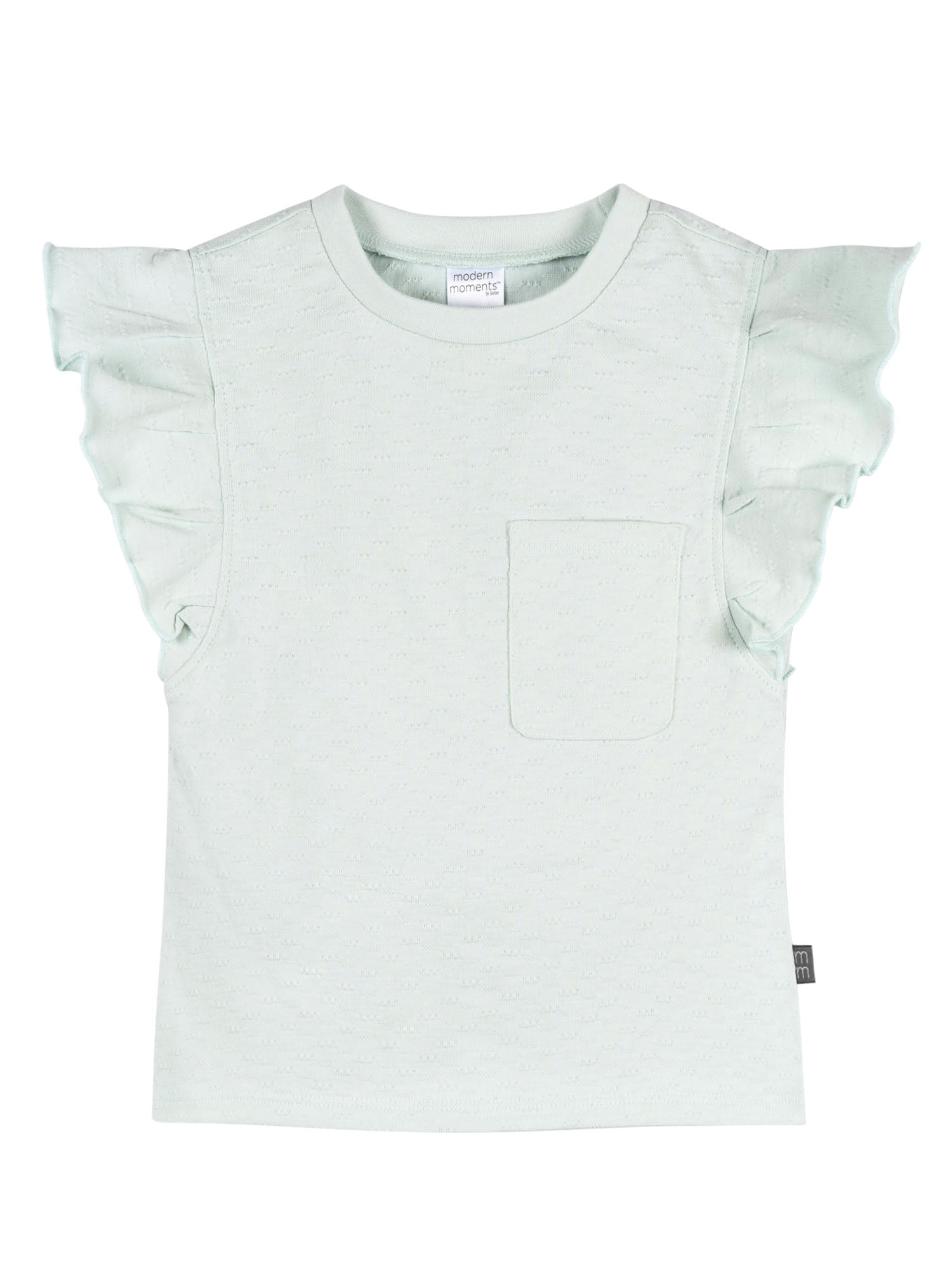 Modern Moments by Gerber Toddler Girl Organic Cotton Top and Short Outfit Set (Blue, 4-Piece) 56frj
