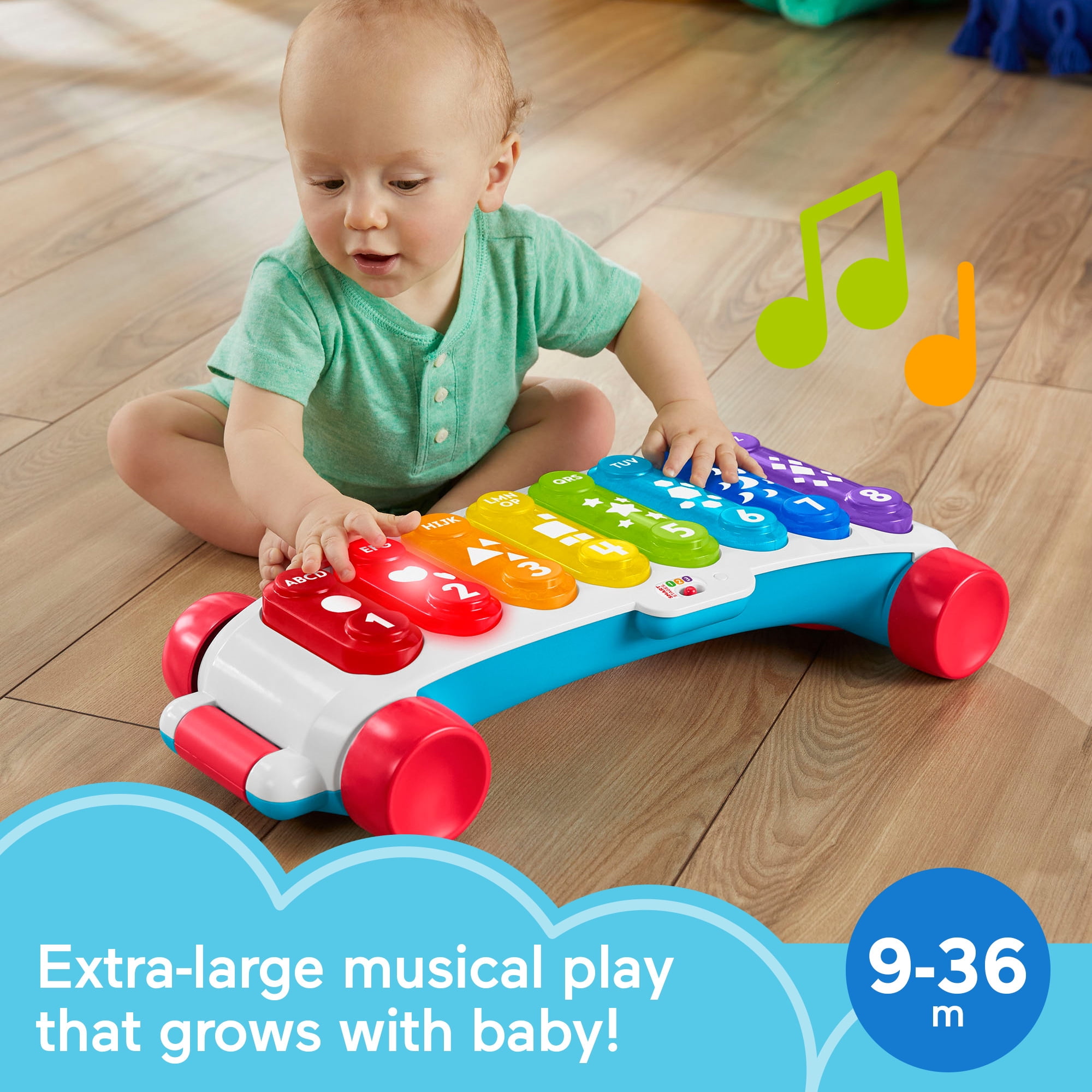 Fisher-Price Giant Light-Up Xylophone Interactive Learning Toy (Multi-Color, 15 in) 6aaoh