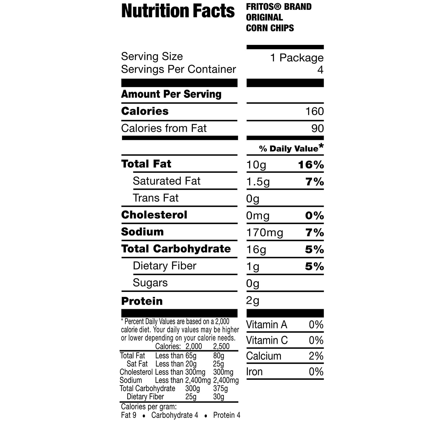 Fritos Original Corn Chips, Classic Crunchy Snack (1 oz, 40 Count) er6zm