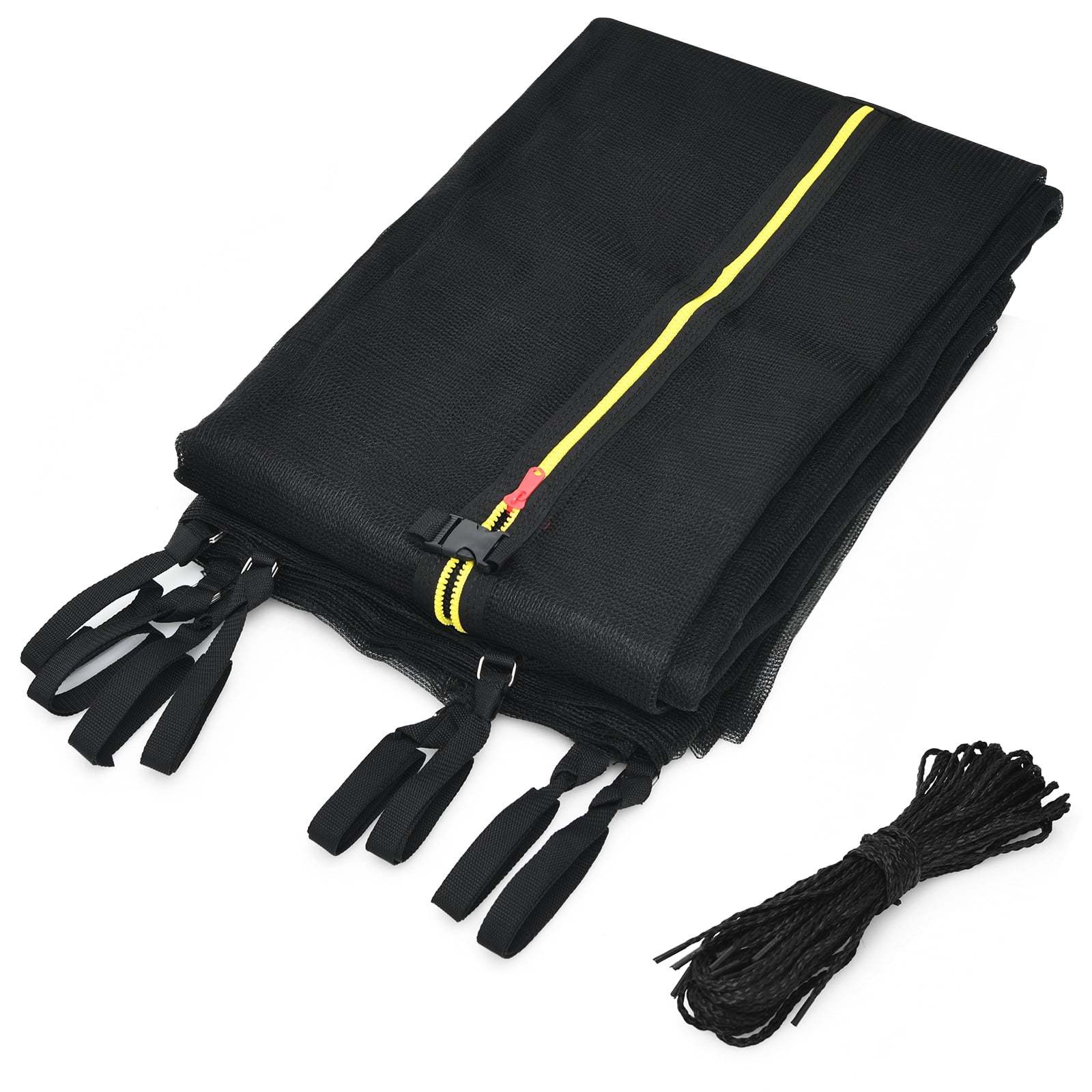 Costway 15ft Trampoline Replacement Safety Enclosure Net (Black, 6ft Height) ebsa7