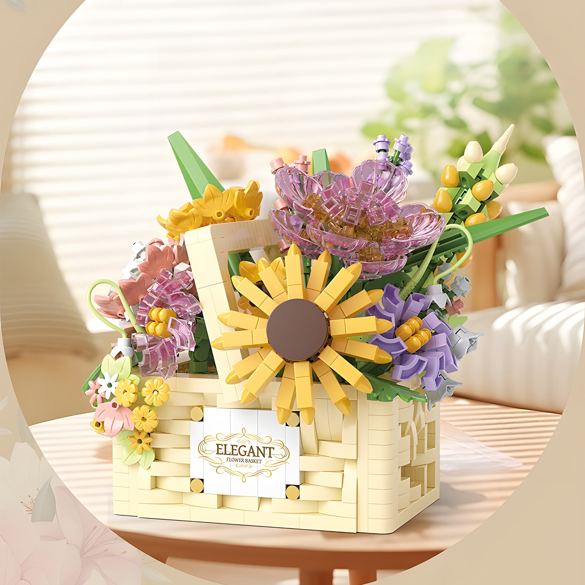 SYRINX Flower Mini Building Block Set for Creative Construction (Multi Color, 1 Set) tohpo
