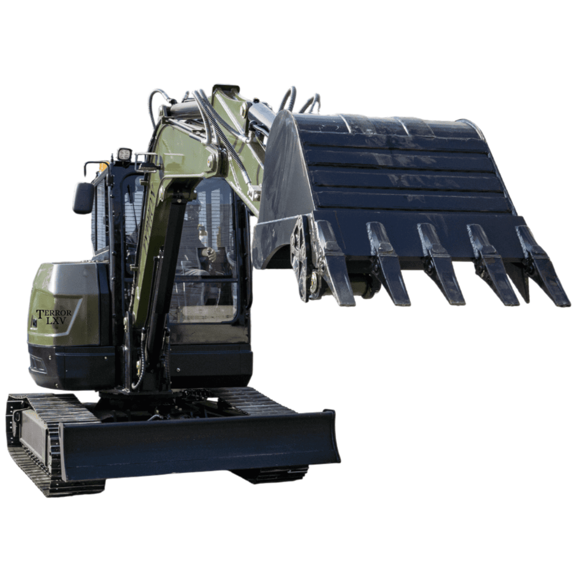TYPHON TERROR LXV 6.6-Ton Excavator with Kubota V2607 Diesel Engine (56.9 HP, Enclosed Cab) gx0hq