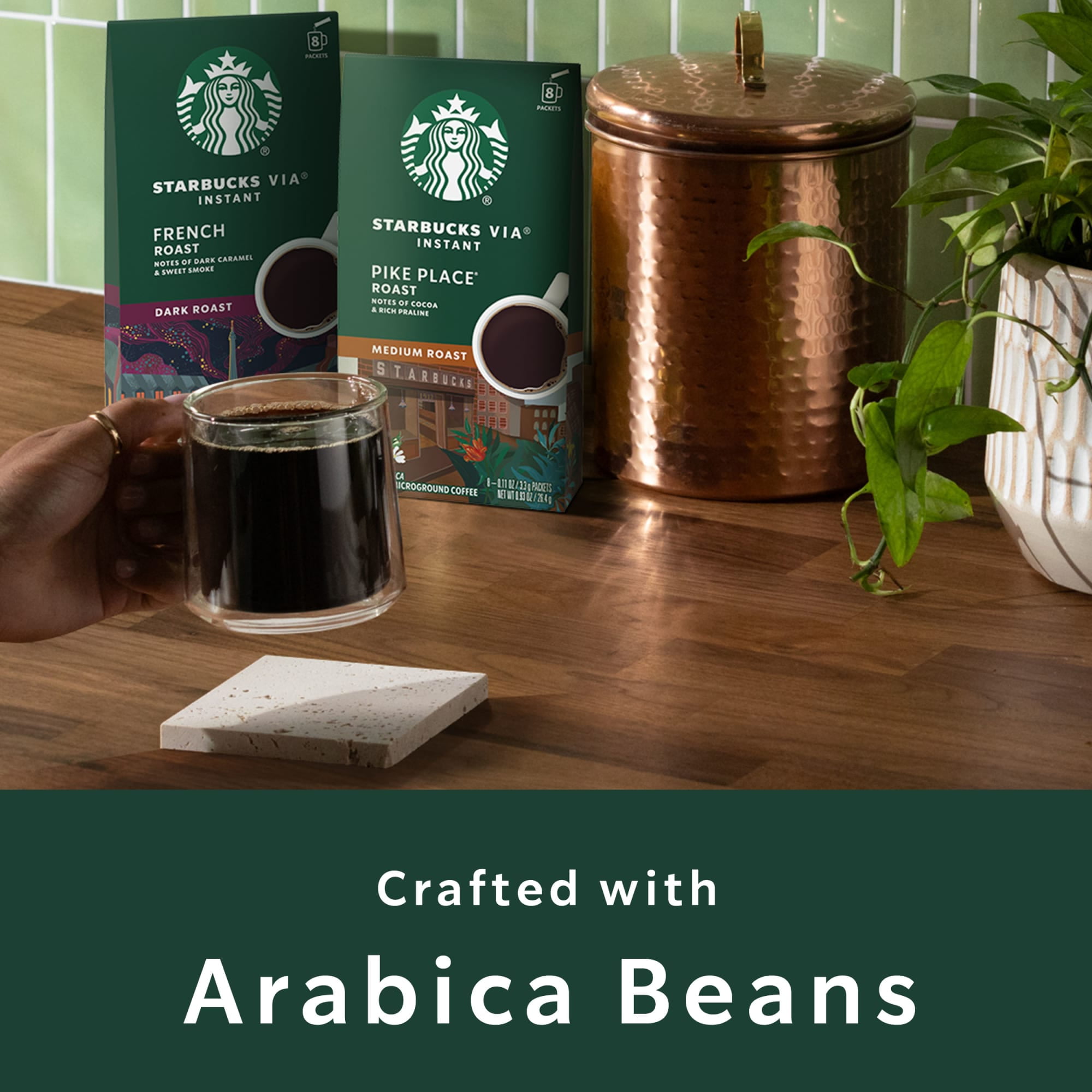 Starbucks at Home VIA Instant Pike Place Roast Medium Roast Coffee (8 Packets) 8y3ee