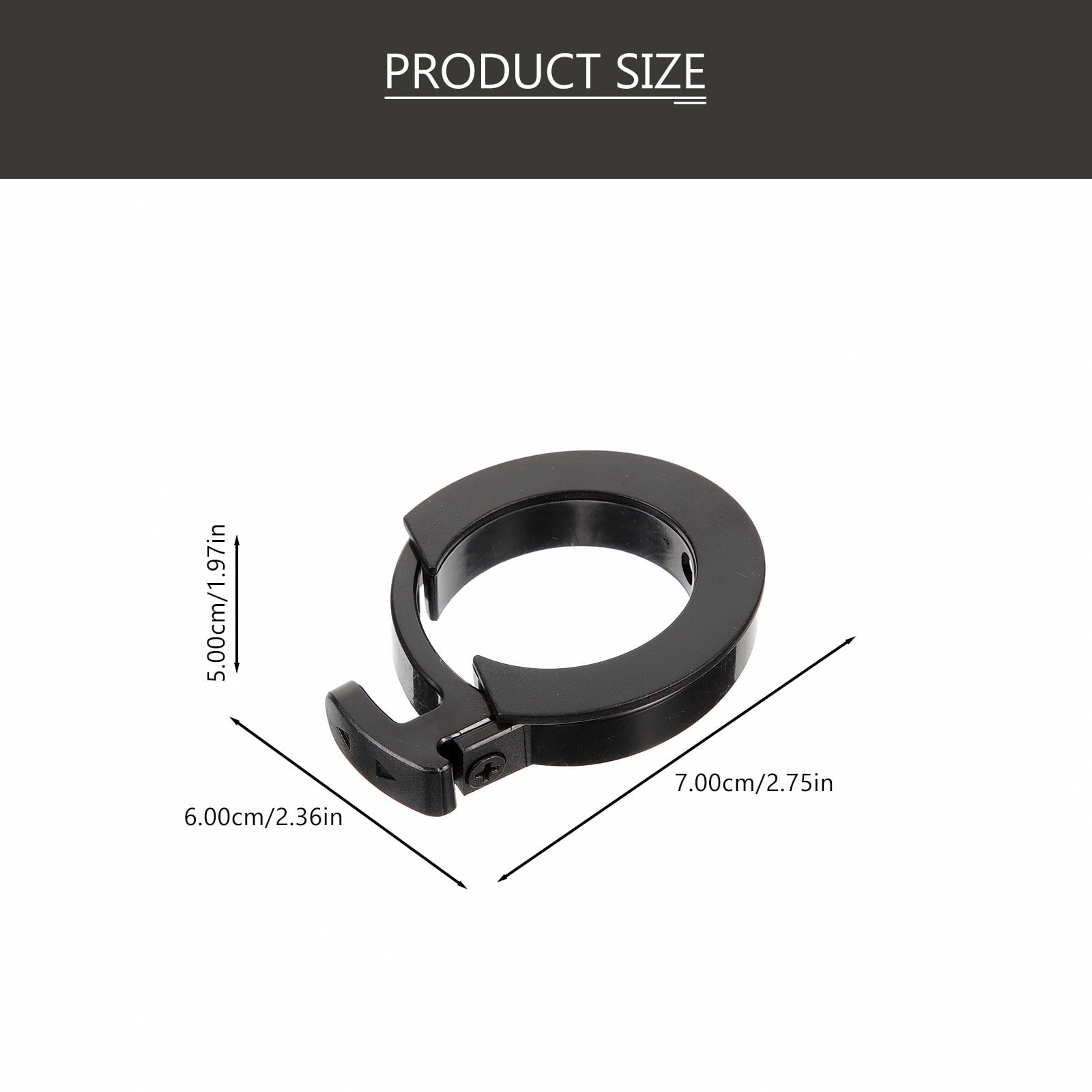 HONMEET Electric Scooter Folding Ring Buckle Replacement Part (Black, 1 Set) qxxwn