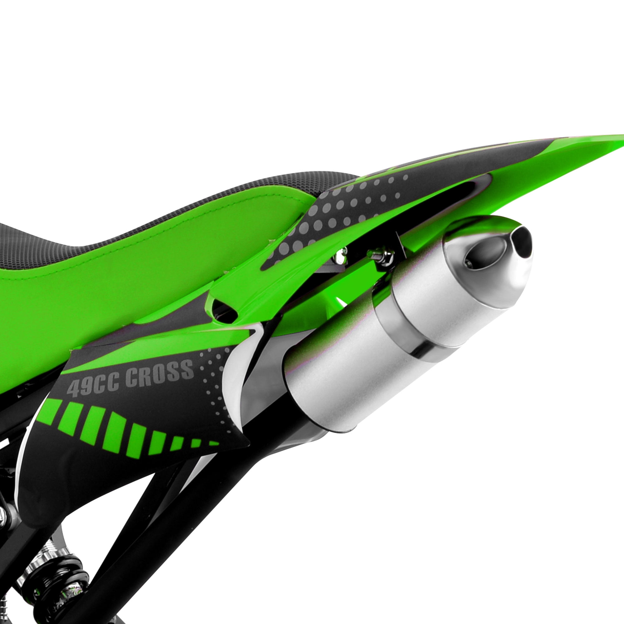 KTOEBYCO 49cc Kids Dirt Bike Gasoline Powered 2-Stroke Mini Motorcycle (Green, 0.4 gal Fuel Capacity) zn1m7