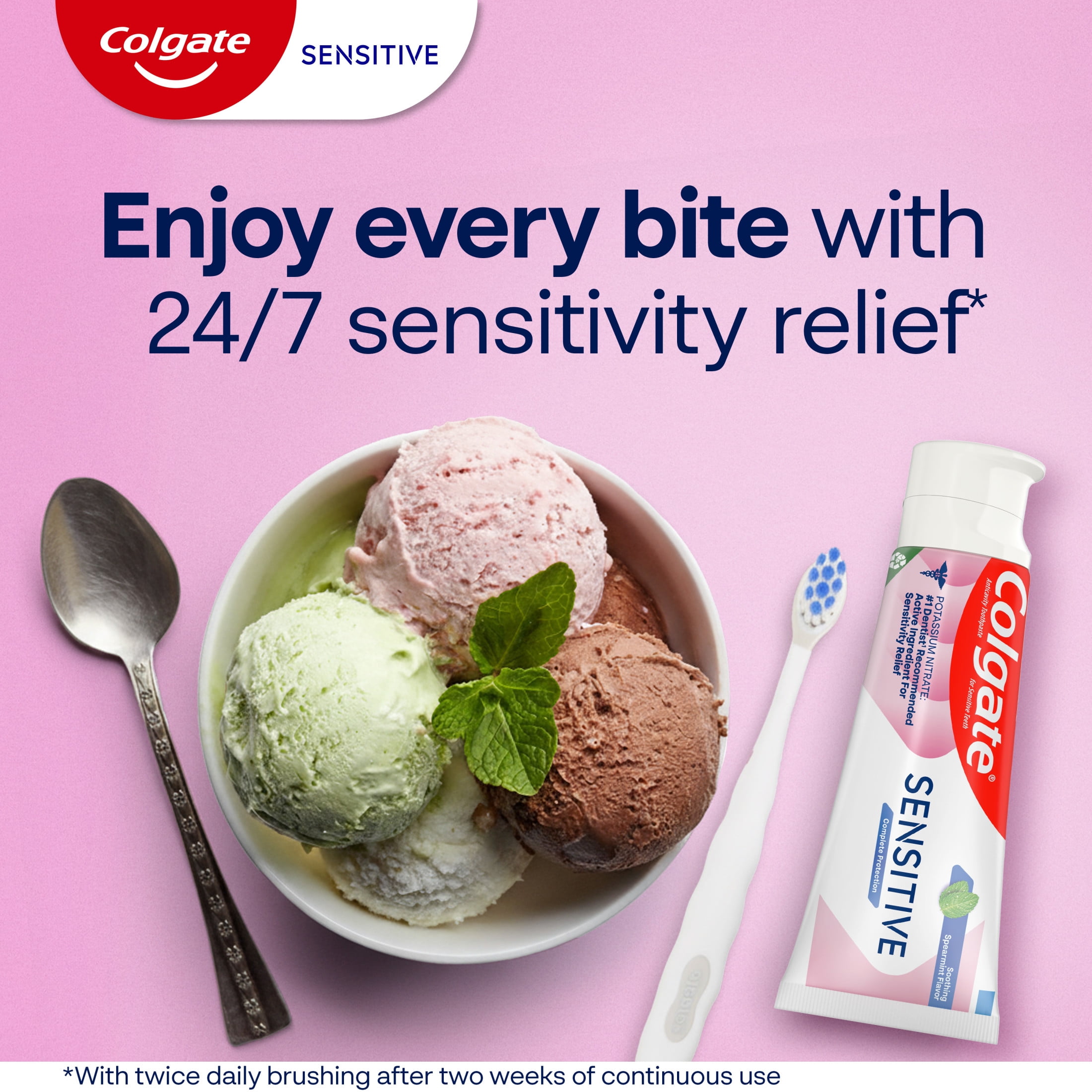 Colgate Sensitive Toothpaste, Complete Protection, Mint Clean (6 oz, Pack of 2) l9x8m