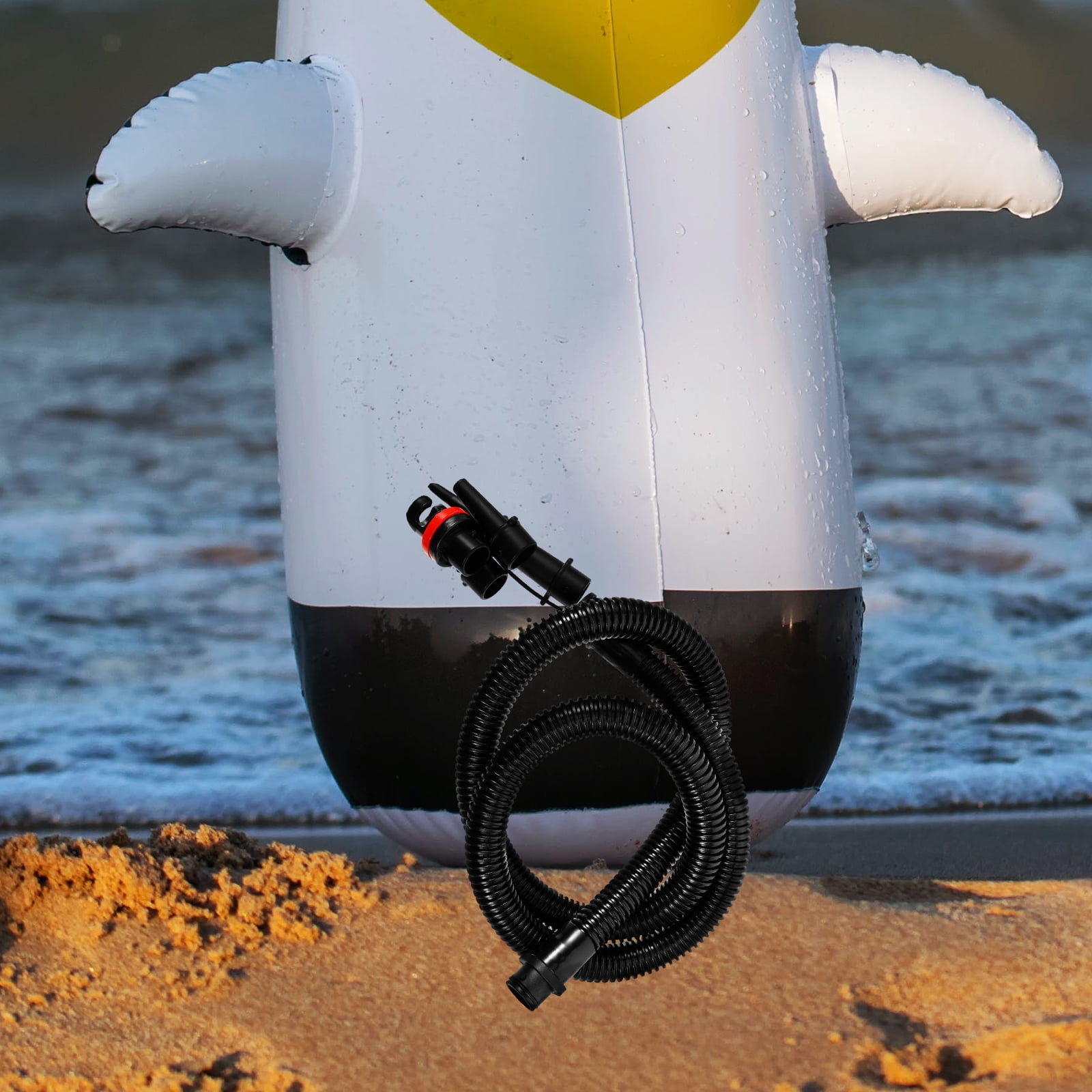 Worgeous Inflatable Pump Extension Hose with Adapter (Black, 51.18 in) g1unl