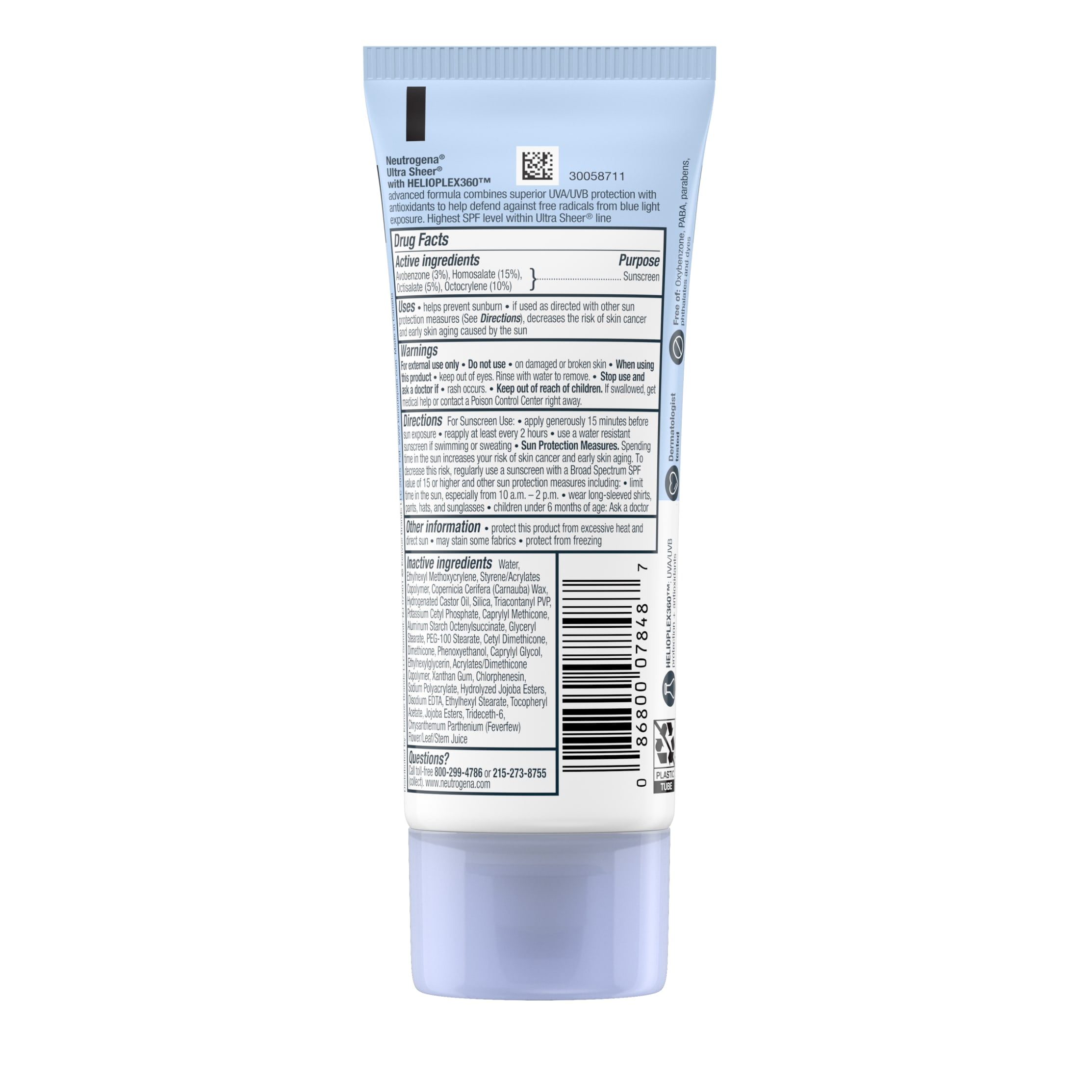 Neutrogena Ultra Sheer Dry-Touch Sunscreen Lotion Broad Spectrum SPF 100 (3 fl oz) hrj0c