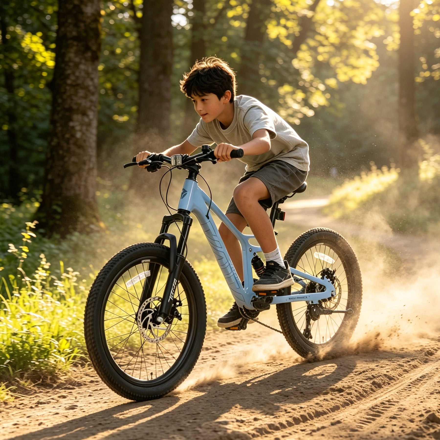 Aiva Products 20 Inch Full Suspension Mountain Bike, Magnesium Frame Outdoor Cycling Bicycle (Blue, 20 in) ce6gr