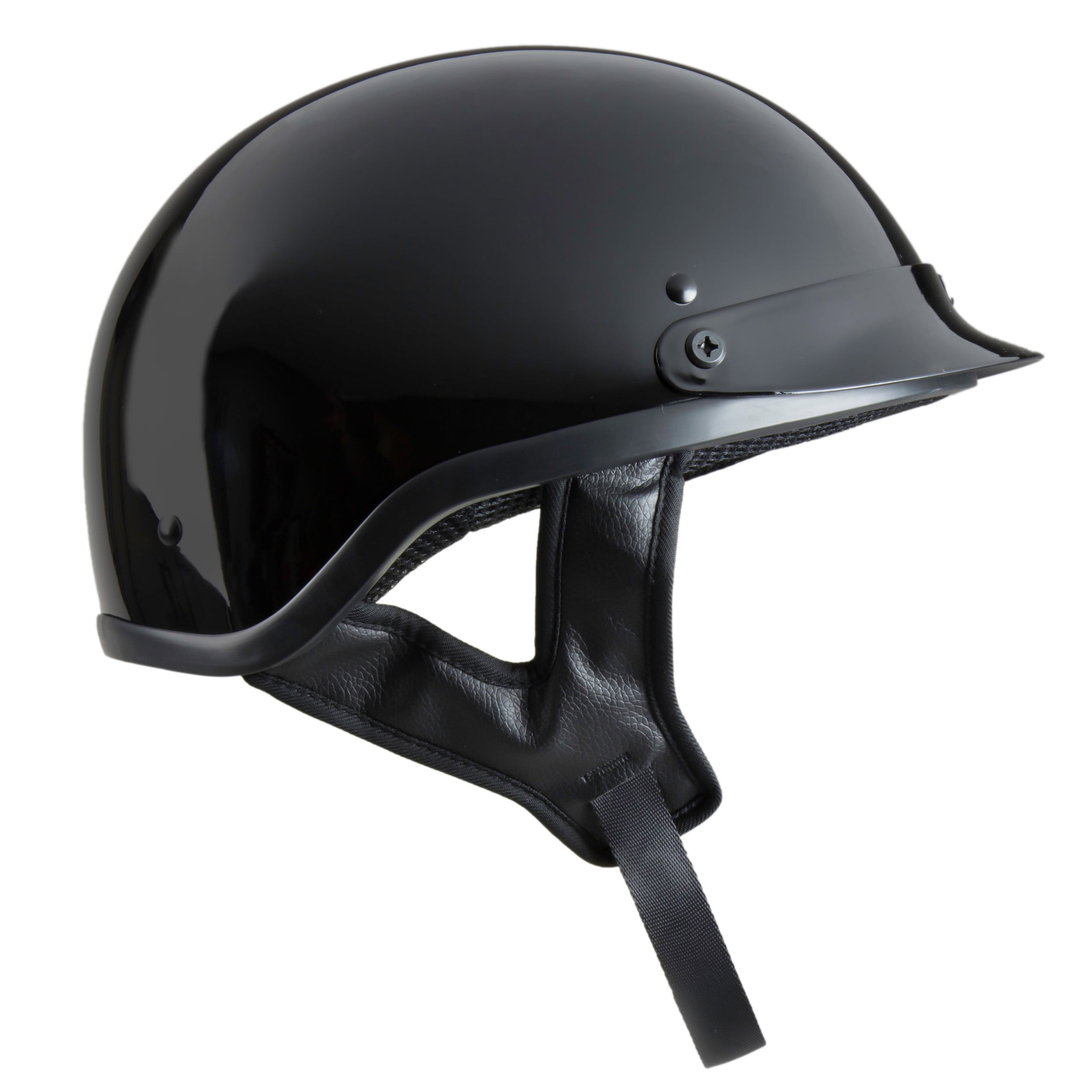 Fuel Helmets Adult Motorcycle Half Helmet, DOT Certified Safety Gear, Lightweight Protective Shell (Gloss Black, Medium) q23cr