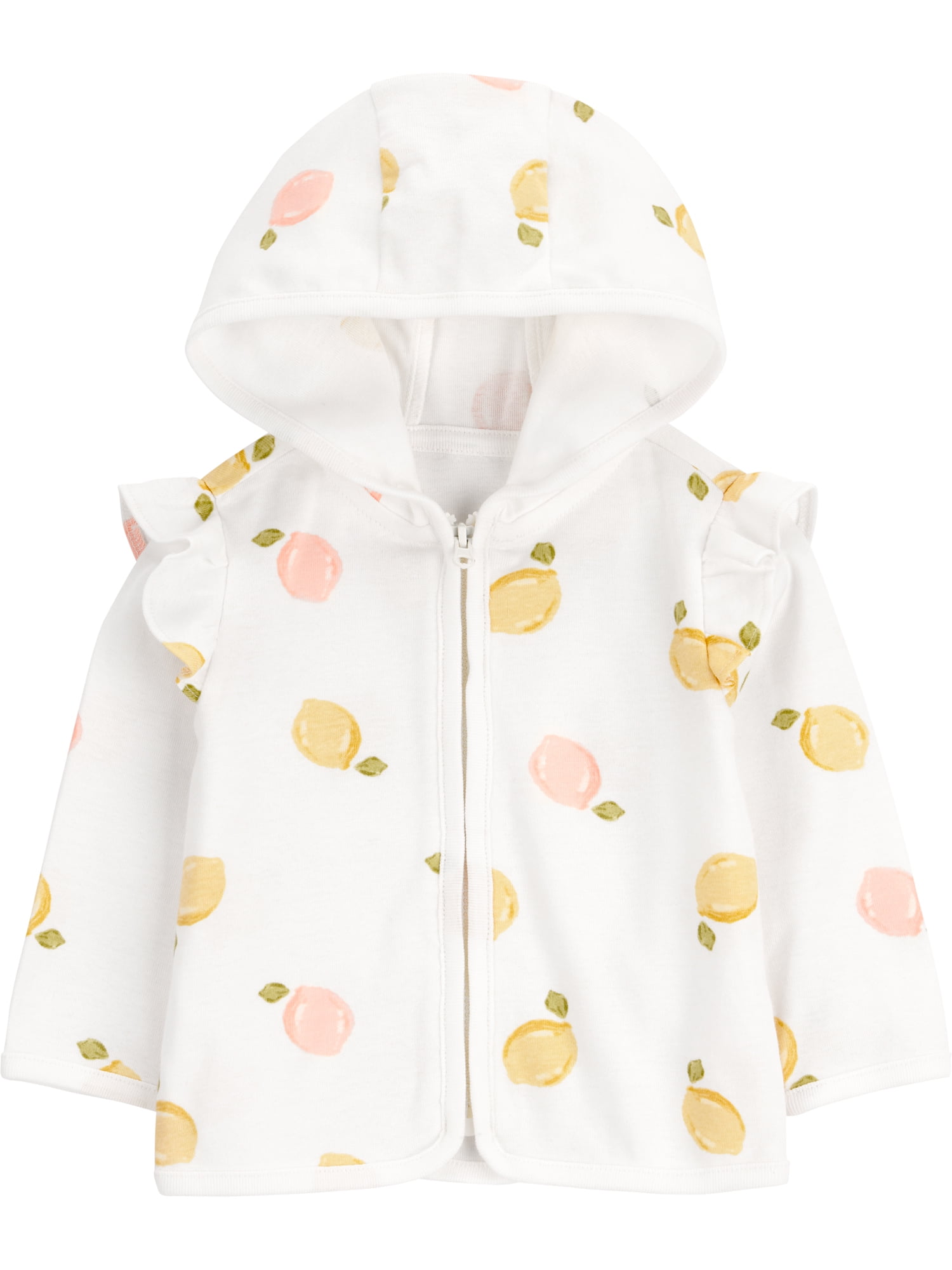 Carter's Child of Mine Baby Girl 3-Piece Lemon Print Cardigan Outfit Set (Yellow, 0-3 Months) 4mzc7