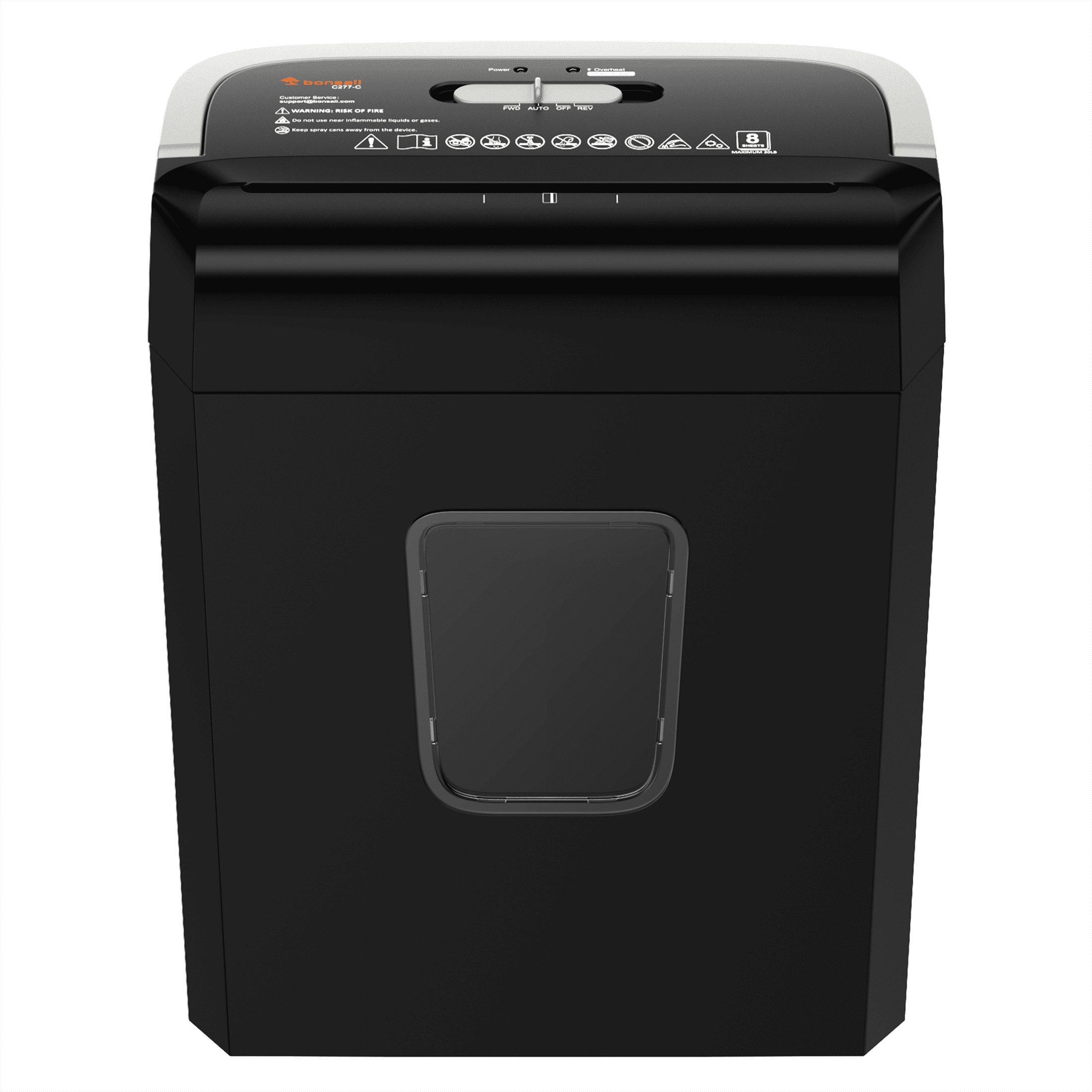 Bonsaii C277-C 8-Sheet Cross-Cut Paper Shredder for Home Office (3.4 Gallon) yqyfb
