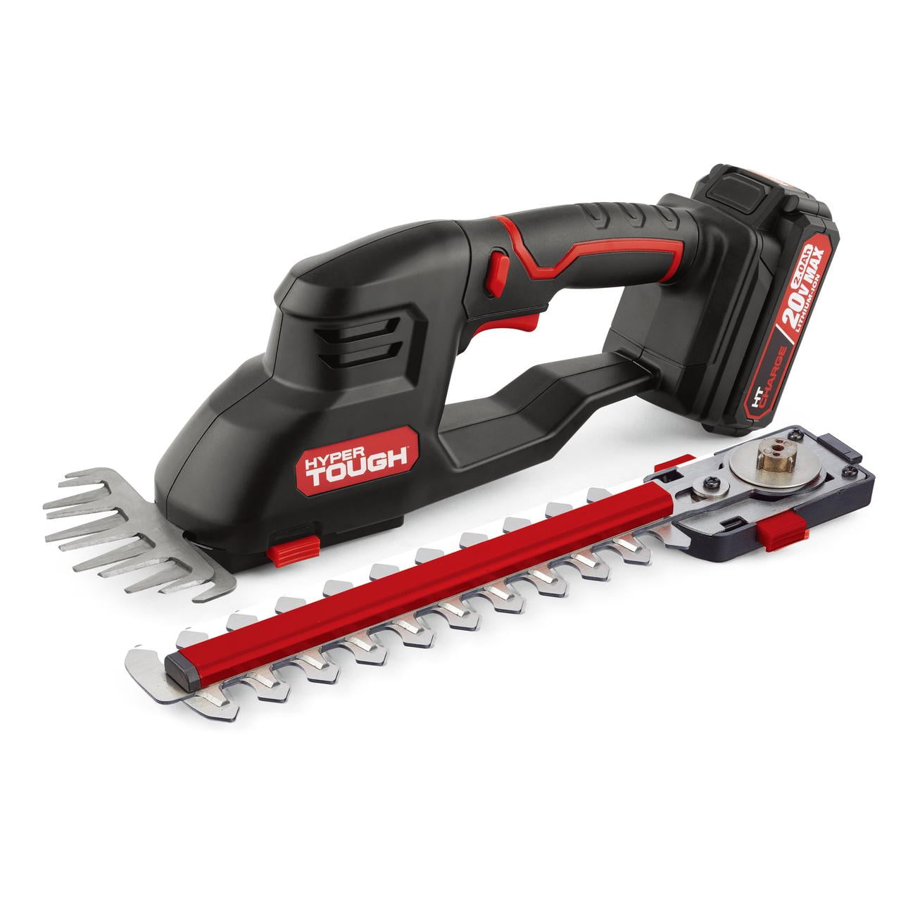 Hyper Tough 20V Cordless 2-in-1 Grass Shear and Shrubbery Trimmer (5 in and 9 in Blade Set) 47khx