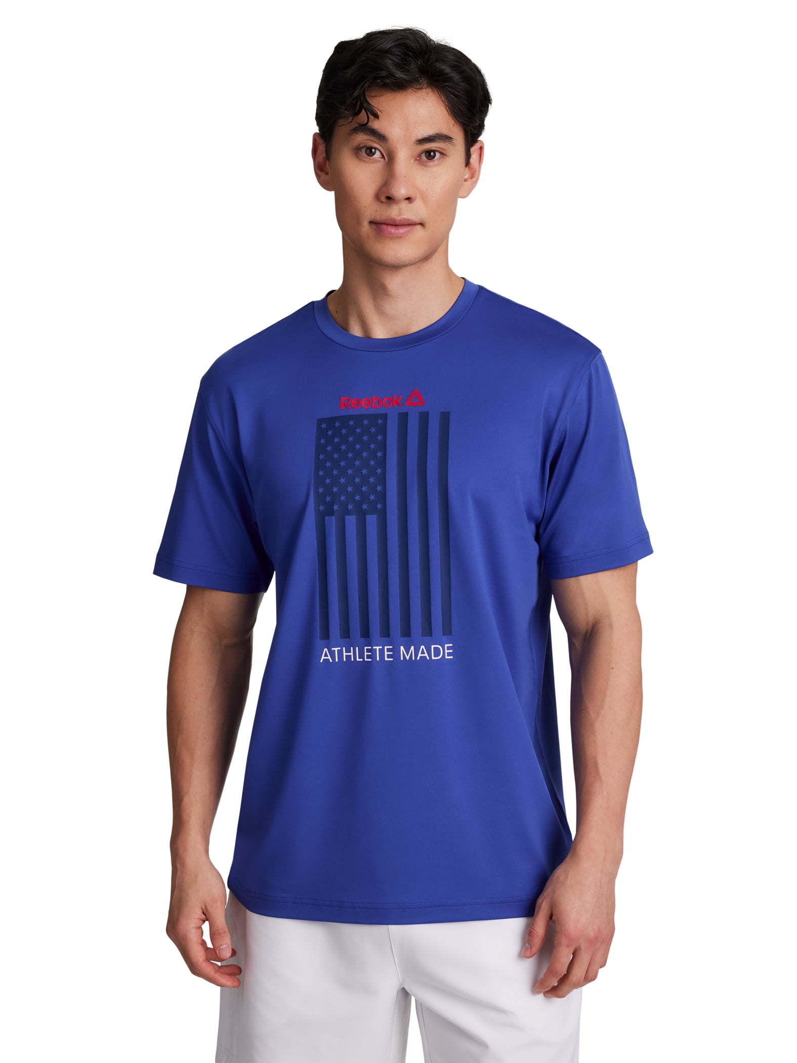 Reebok Men's Athletic Graphic T-Shirt (Blue, XS) l1ke3