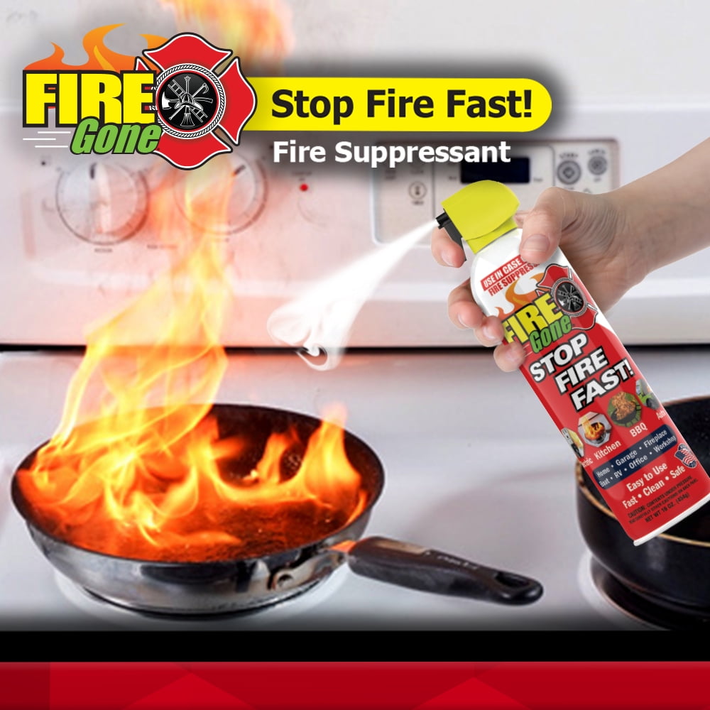 Fire Gone Fire Extinguishing Spray for Kitchen and Household Safety (16 oz) 443sd