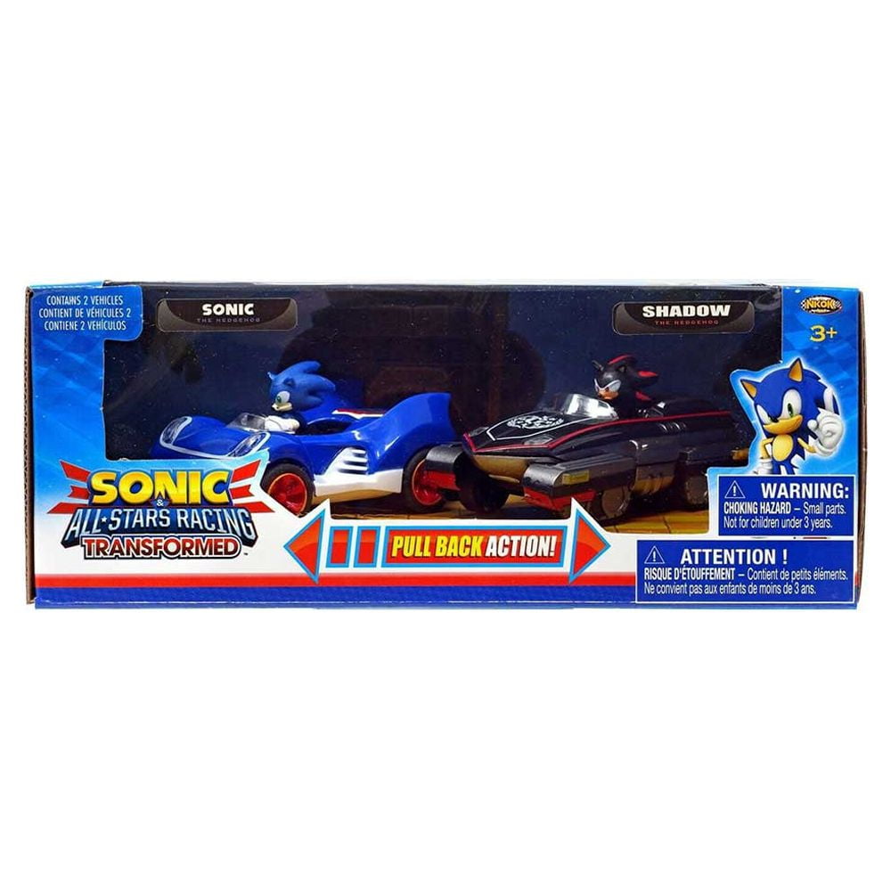 Sonic All Stars Racing Pull Back Action Figure Set (Sonic and Shadow, 2 Pack) 3d5fz