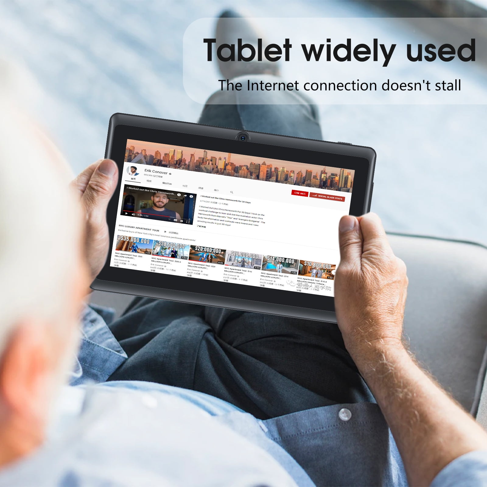 ATOZEE Android Tablet 7 Inch IPS HD Display Quad-Core 4GB RAM 32GB ROM WiFi Bluetooth (Black, 7 in) 1bzaw
