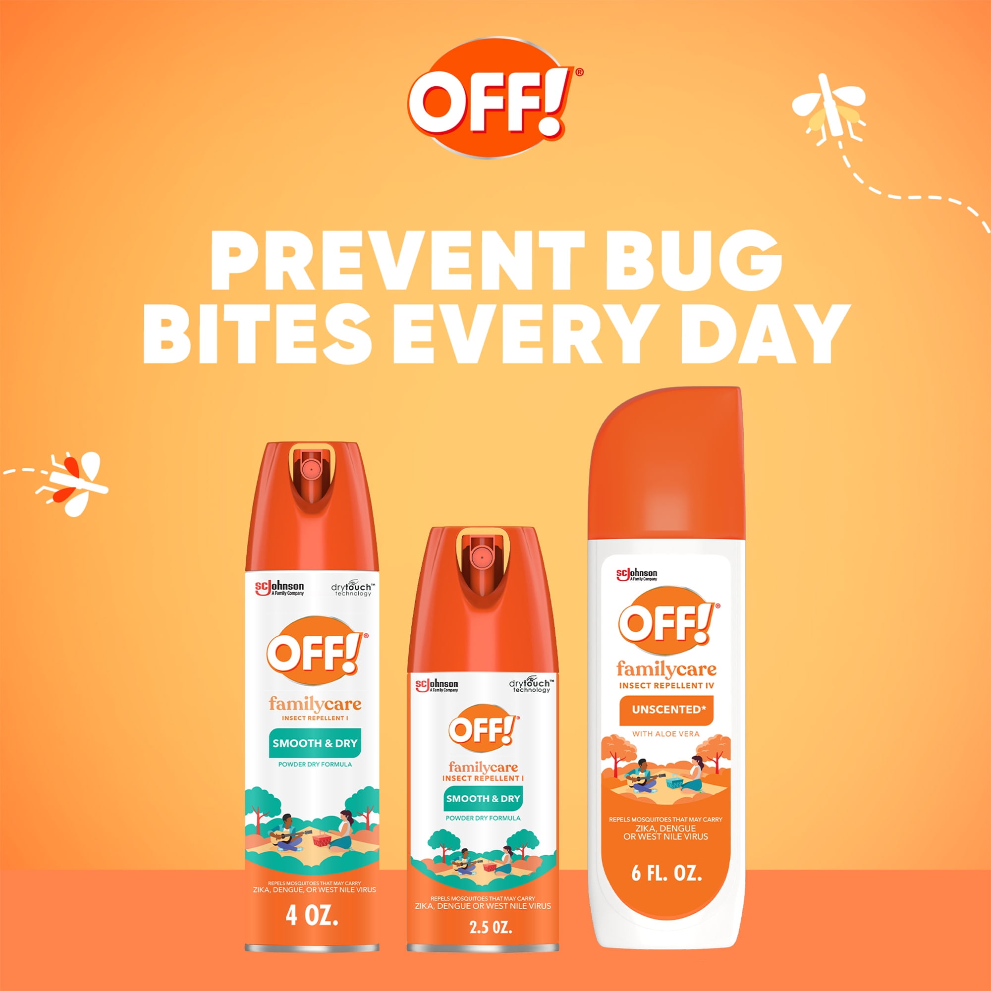 OFF! FamilyCare Insect Repellent, Smooth & Dry Formula, Long-Lasting Protection (Clear, 2.5 fl oz) ocr2k