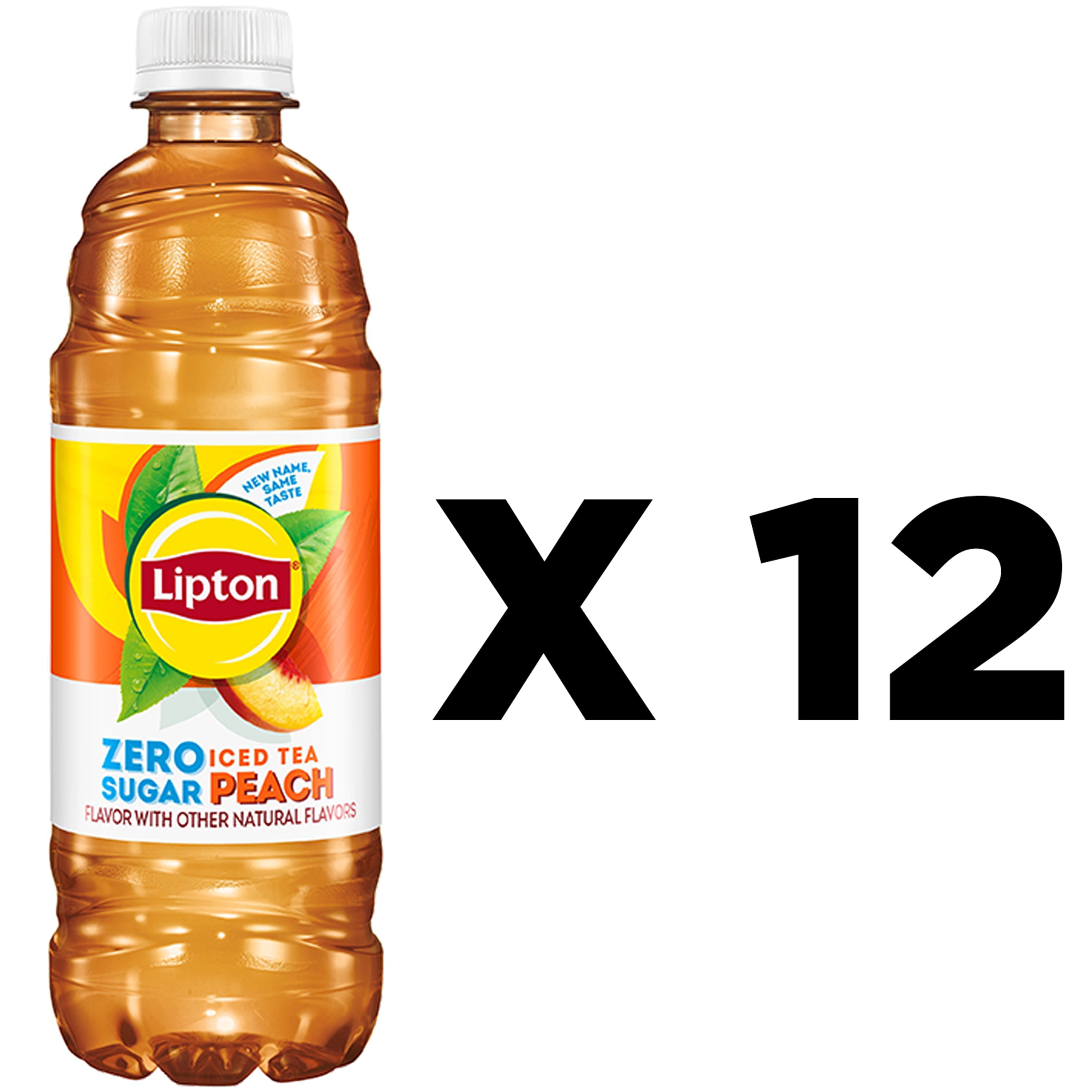 Lipton Zero Sugar Peach Iced Tea, Refreshing Fruit Flavored Drink (12 Pack, 16.9 fl oz) u6hz2
