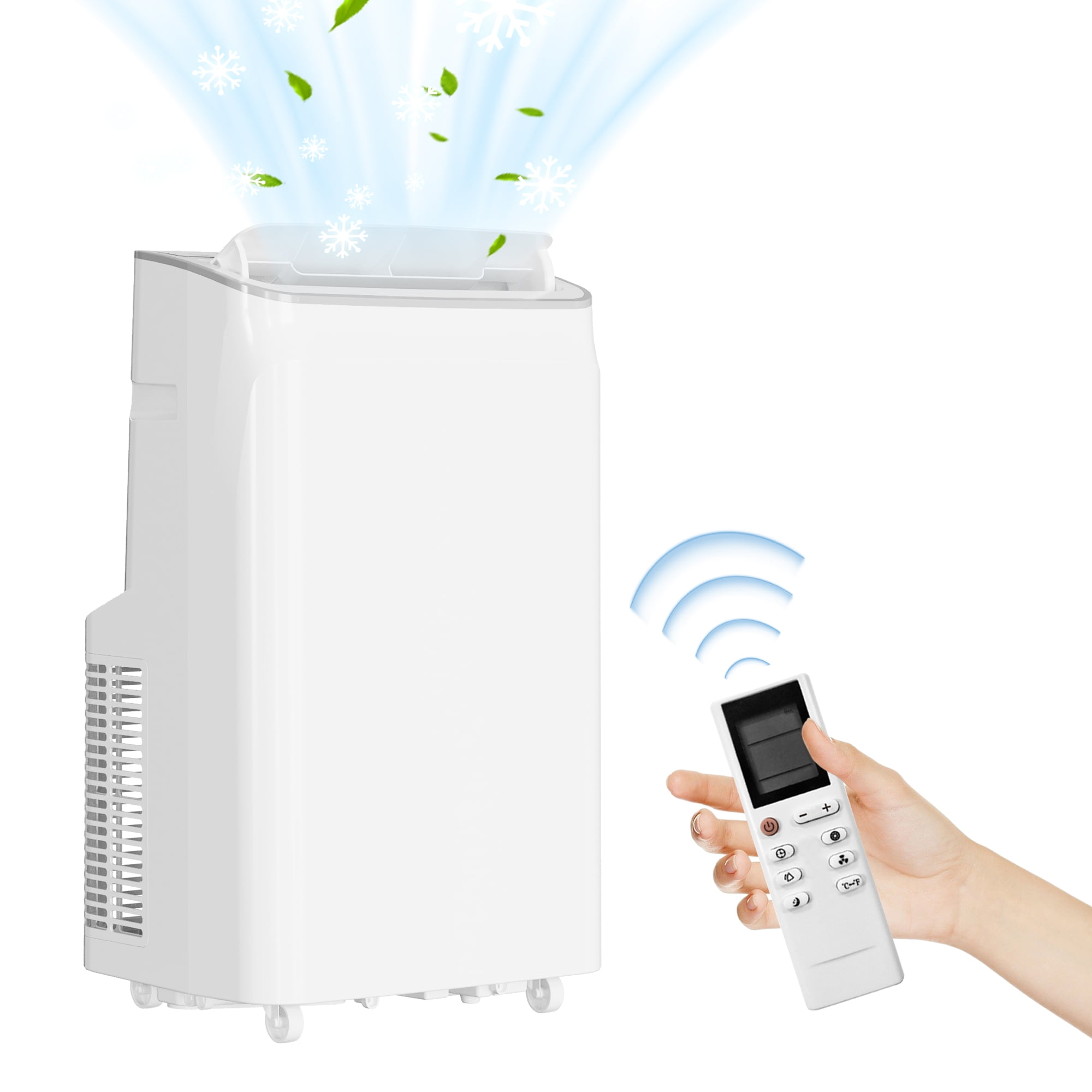 PIONEERWORKS Portable Air Conditioner 12000 BTU (4-in-1 Cooling, Dehumidifier, Fan, Sleep Mode, 450 sq. ft. Coverage) mwxbc
