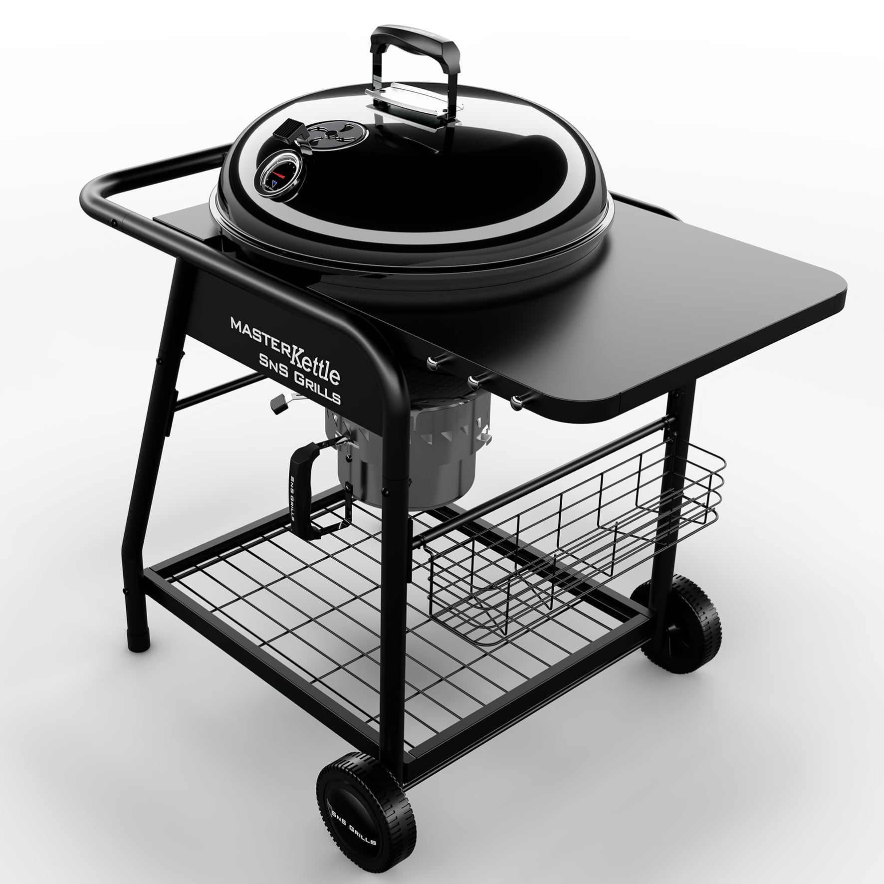 SnS Grills MasterKettle 22 in Charcoal Grill and Smoker (Black, 22 in) cwkw4