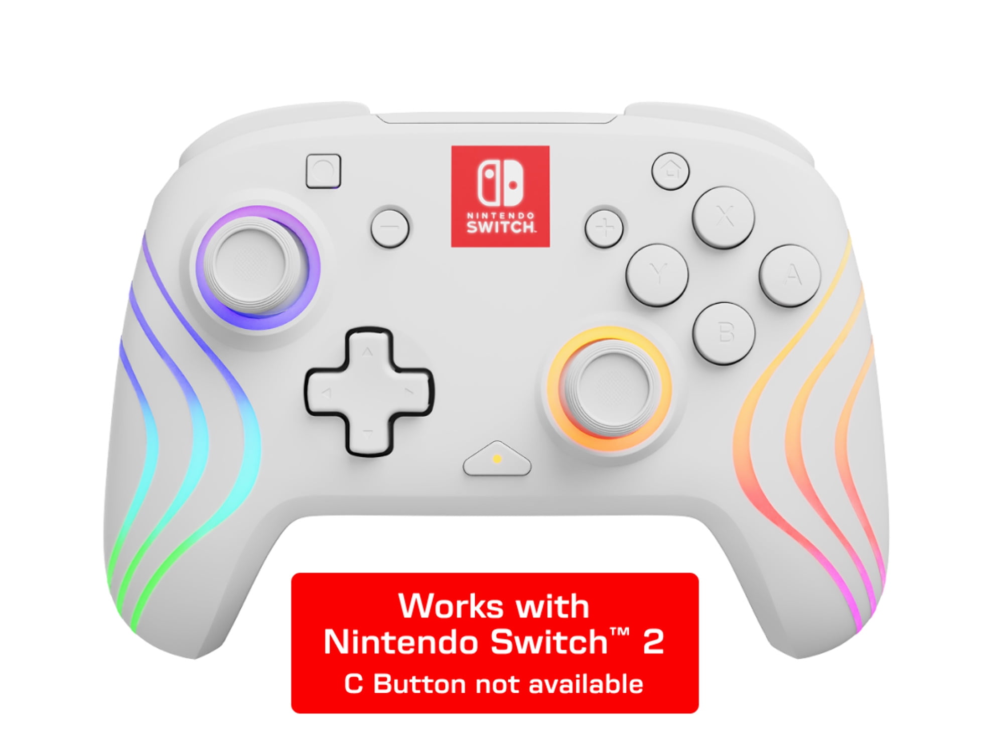 PDP Afterglow Wave Wireless Controller with Motion for Nintendo Switch (White, 1 Pack) lfrkb
