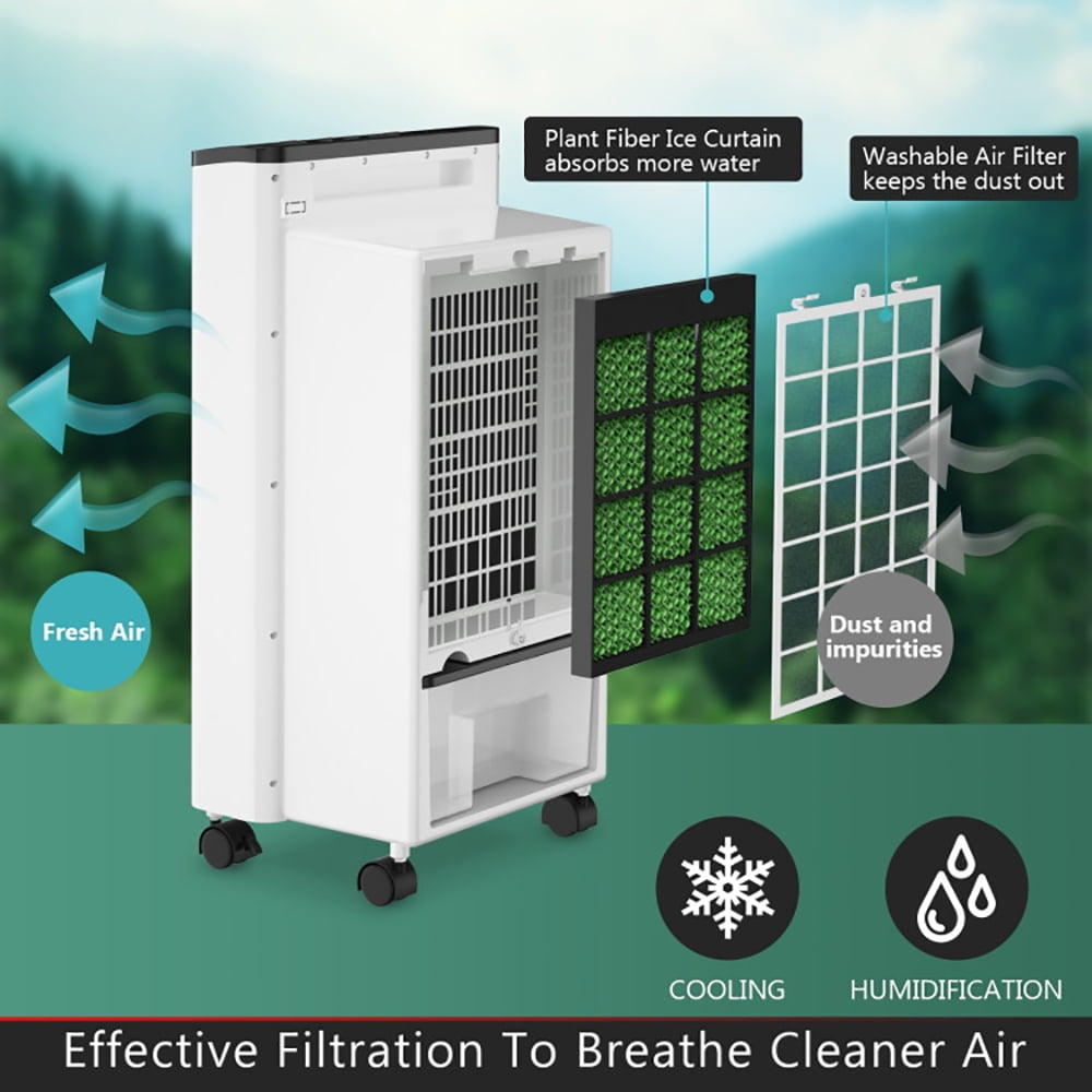 Topcobe 3-in-1 Portable Evaporative Air Cooler with Remote Control (White, 1 Unit) etvo4