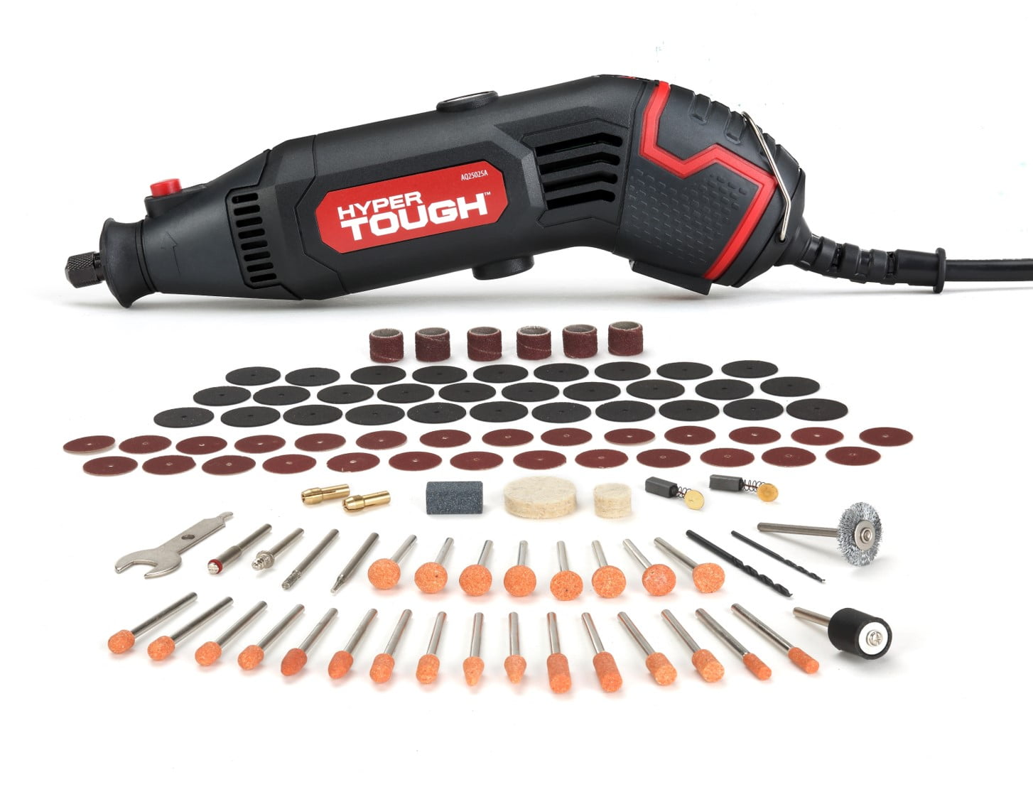 Hyper Tough Corded Rotary Tool Kit with 105 Accessories (Variable Speed, 6 ft Cord) pzg7n