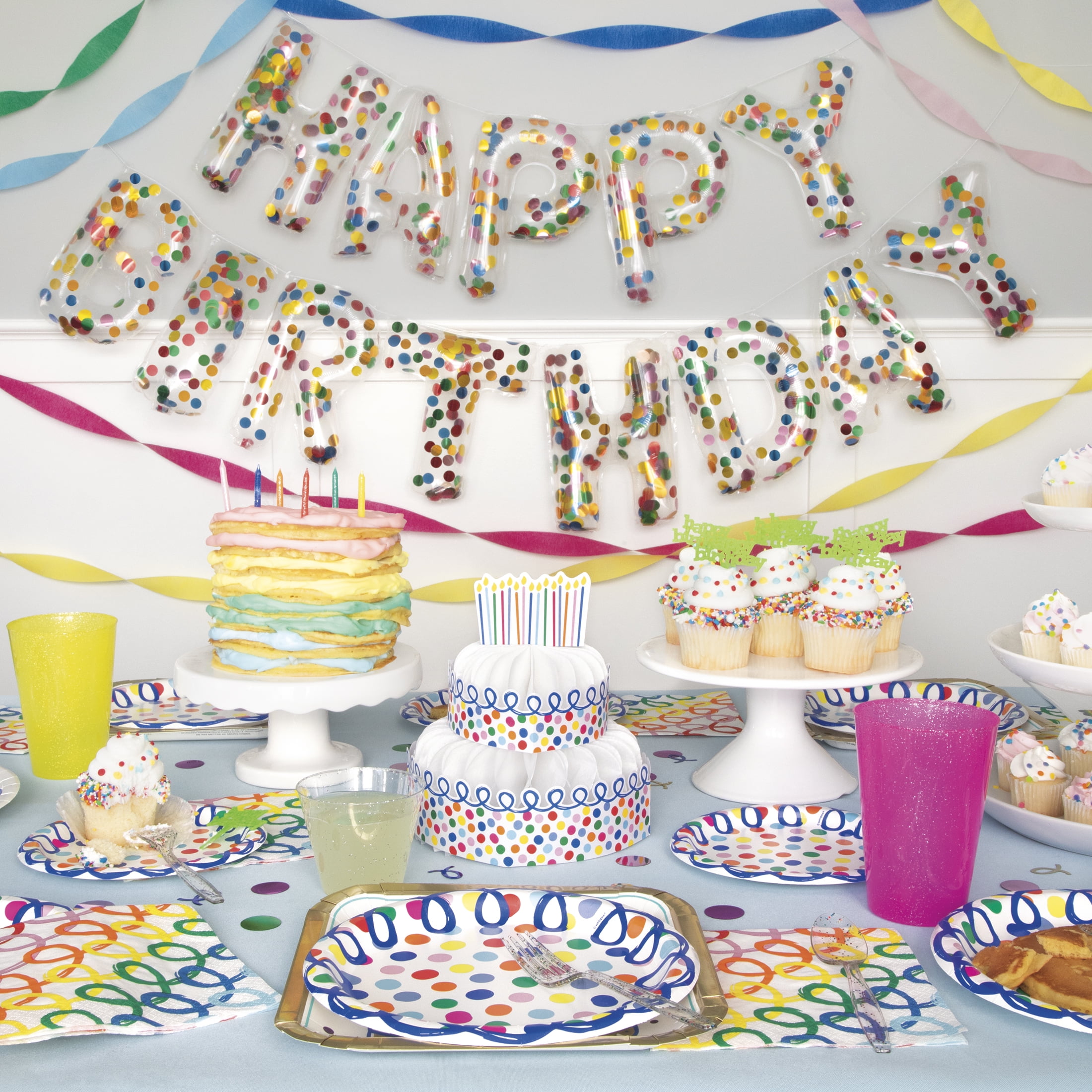 Way To Celebrate Glitter Birthday Candles Decorative Cake Toppers (Multicolor, 24 Pieces) g28uu