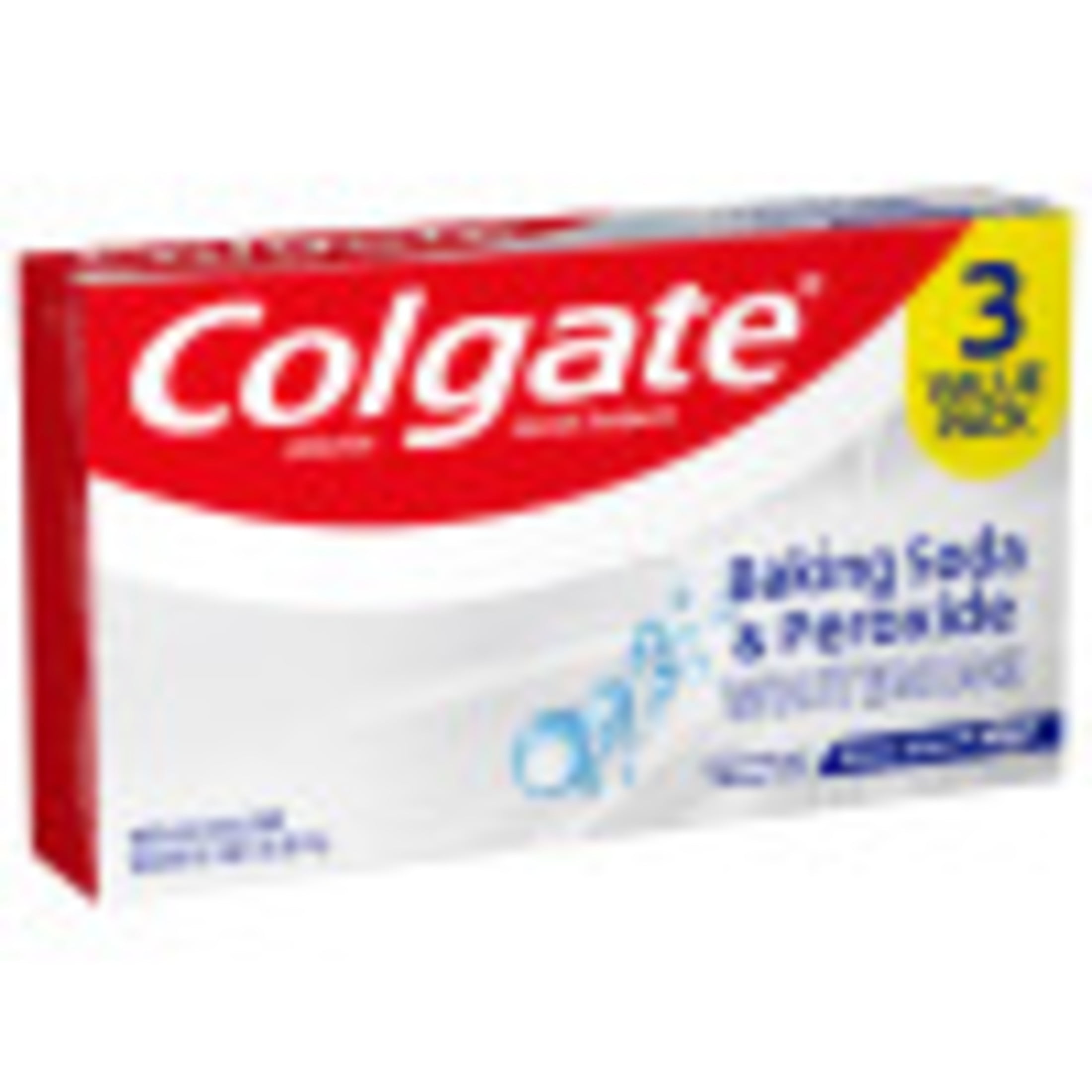 Colgate Baking Soda and Peroxide Whitening Toothpaste, Brisk Mint, Cavity Protection (3 Pack, 6 oz) i4172