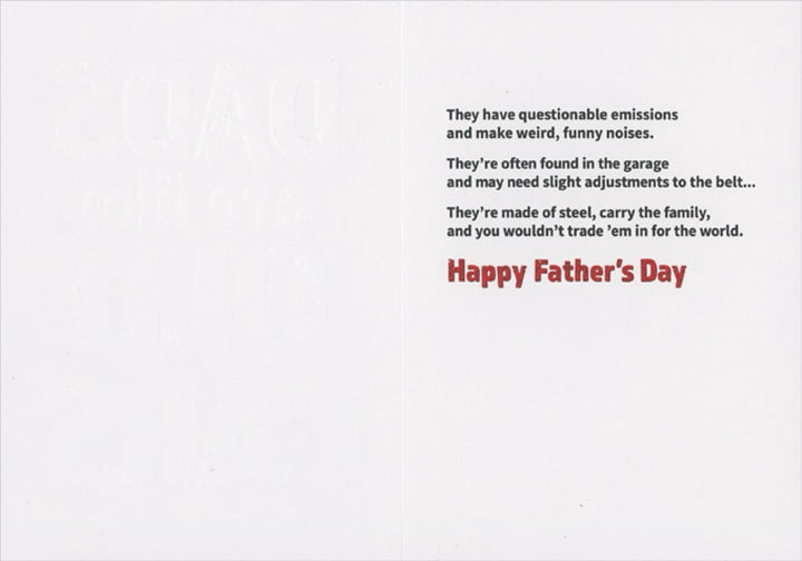 Avanti Press Dads are Like Old Cars Funny Father's Day Greeting Card (Red, 4.75 in x 6.7 in) 9bjaz
