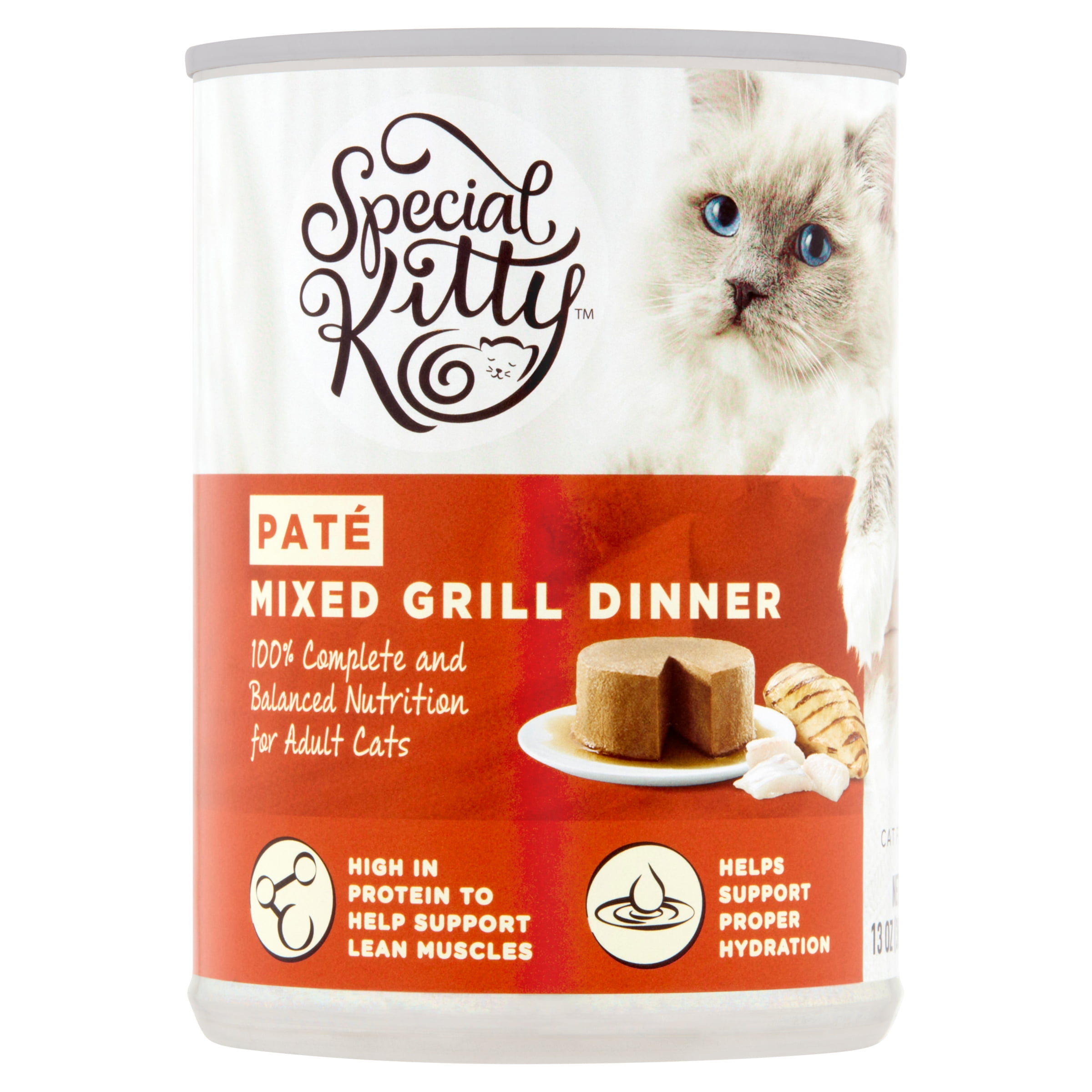 Special Kitty Mixed Grill Dinner Pate Wet Cat Food (12 Pack, 13 oz) e81tu