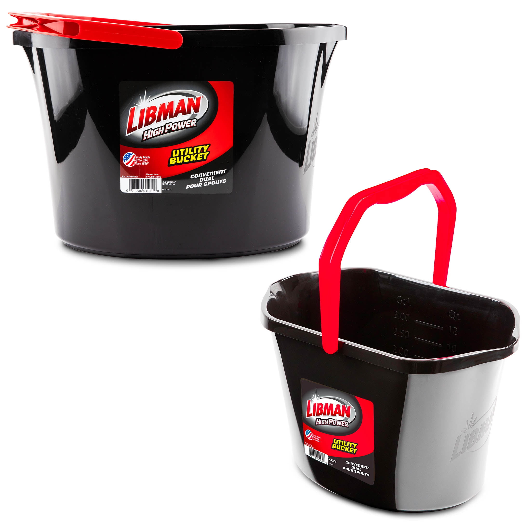 Libman High Power Utility Bucket (Black, 3.5 gal) agil1