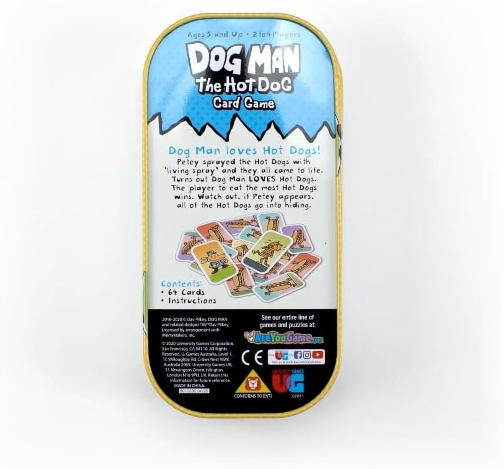University Games Dog Man Hot Dog Card Game Fast-Paced Family Strategy (1 Tin) dsd0c