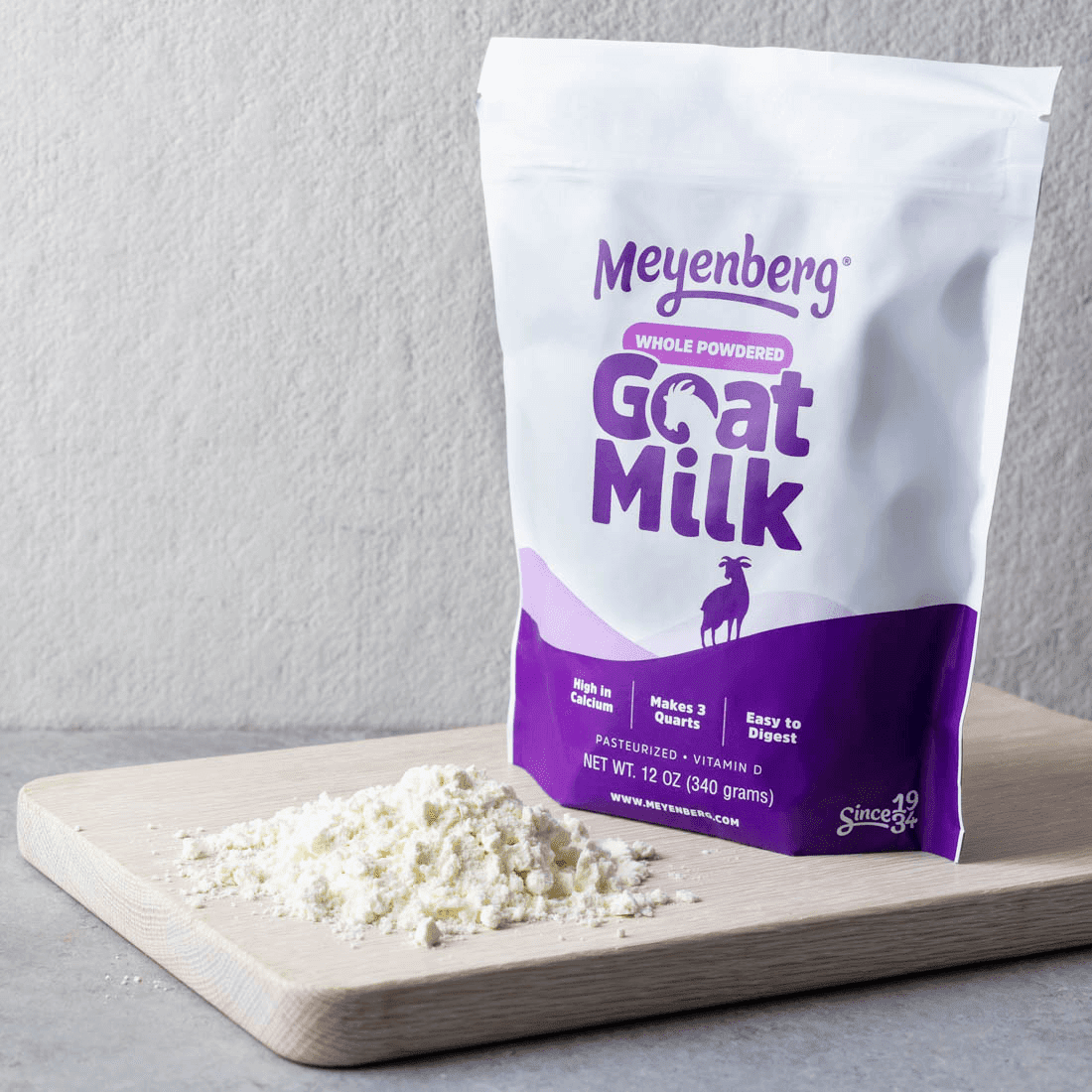 Meyenberg Whole Powdered Goat Milk, Easy-to-Digest Dairy Alternative (Plain, 12 oz) bre2z