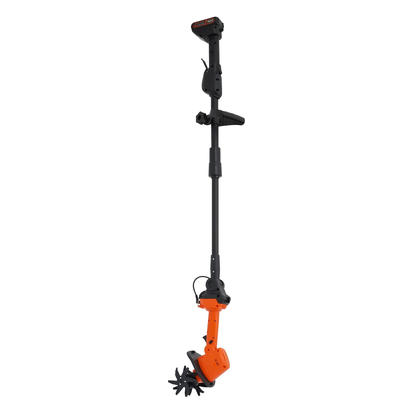 Generic 21V Cordless Mini Tiller Cultivator, Electric Garden Tiller with Adjustable Pole (3.94 in Width, 3.94 in Depth) 8m5mh