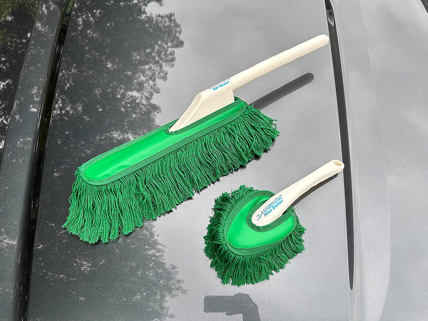 California Car Duster Detailing Combo Set with Plastic Handle (Green, 2-Piece) 5dqd9