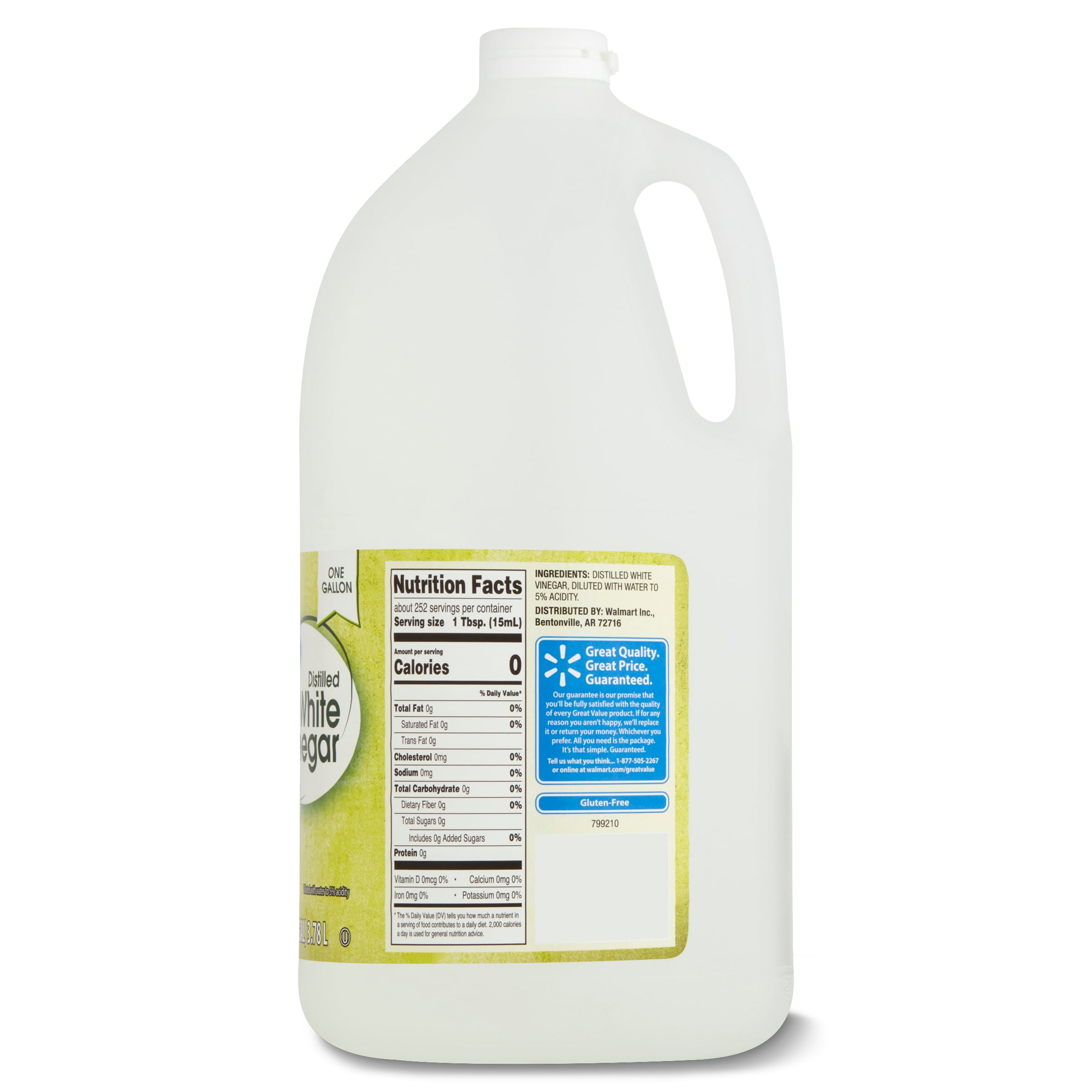 Great Value Distilled White Vinegar, Multi-Purpose Household Cleaning and Cooking Essential (White, 128 fl oz) rmjkf