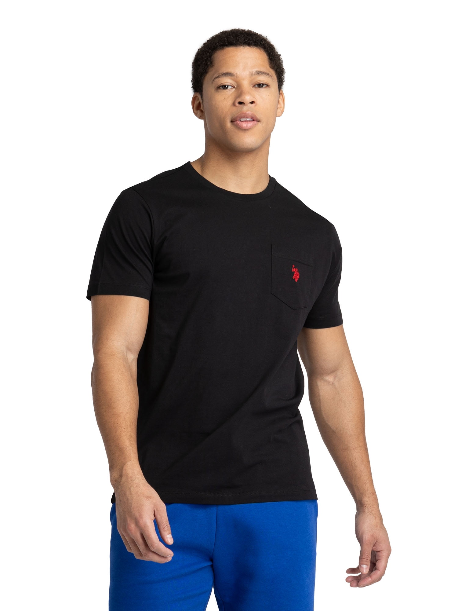 U.S. Polo Assn. Men's Short Sleeve Crew Neck Pocket T-Shirt (Black, S) ccxav