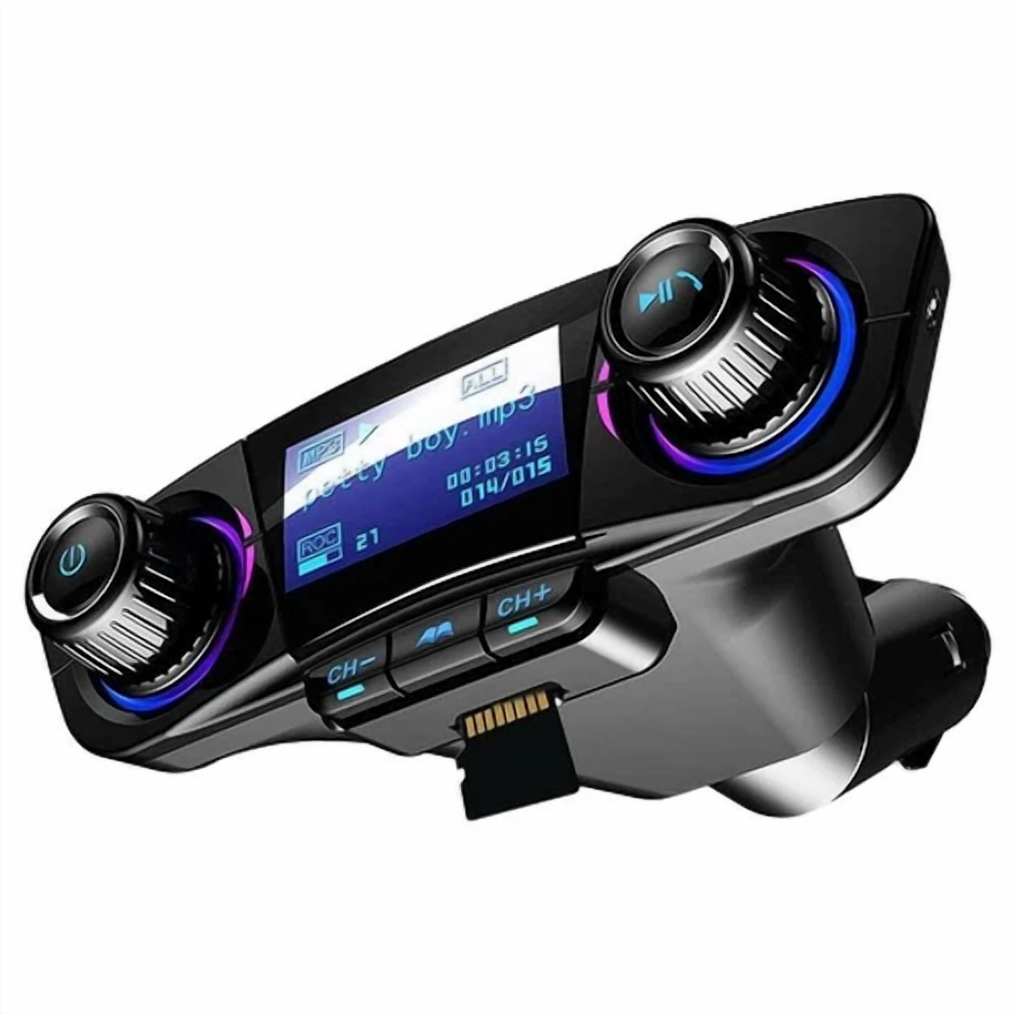 Rhea Car MP3 Player Wireless Bluetooth FM Transmitter Hands-Free Calling (1.3 in LED Screen) z6vyf