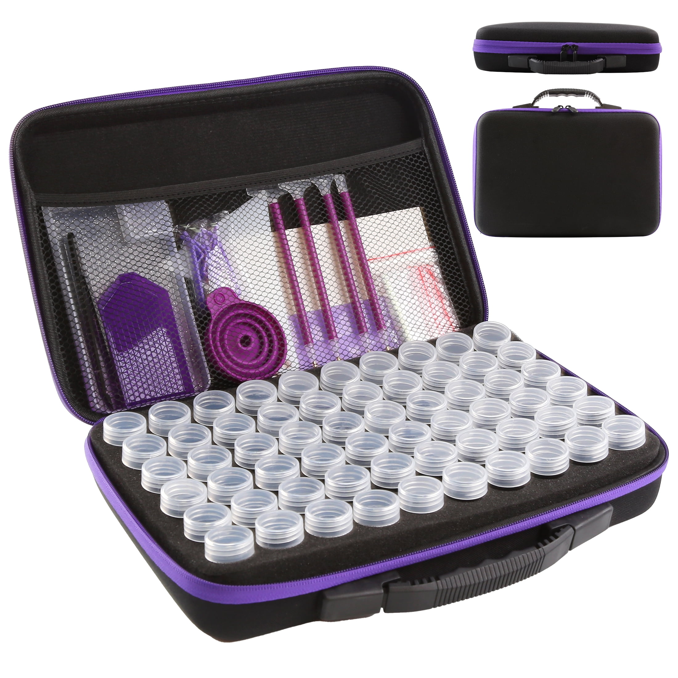 Yalumo Diamond Art Storage Organizer Case with 60 Individual Containers and Crafting Tool Set (60 Slots) a80l6