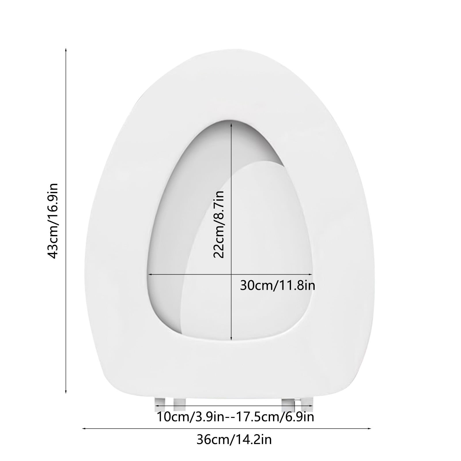 Fmxomd Oval Toilet Seat with Soft Close Lid, Heavy-Duty Plastic, Easy-Clean Surface (White, 1 Piece) qvf74