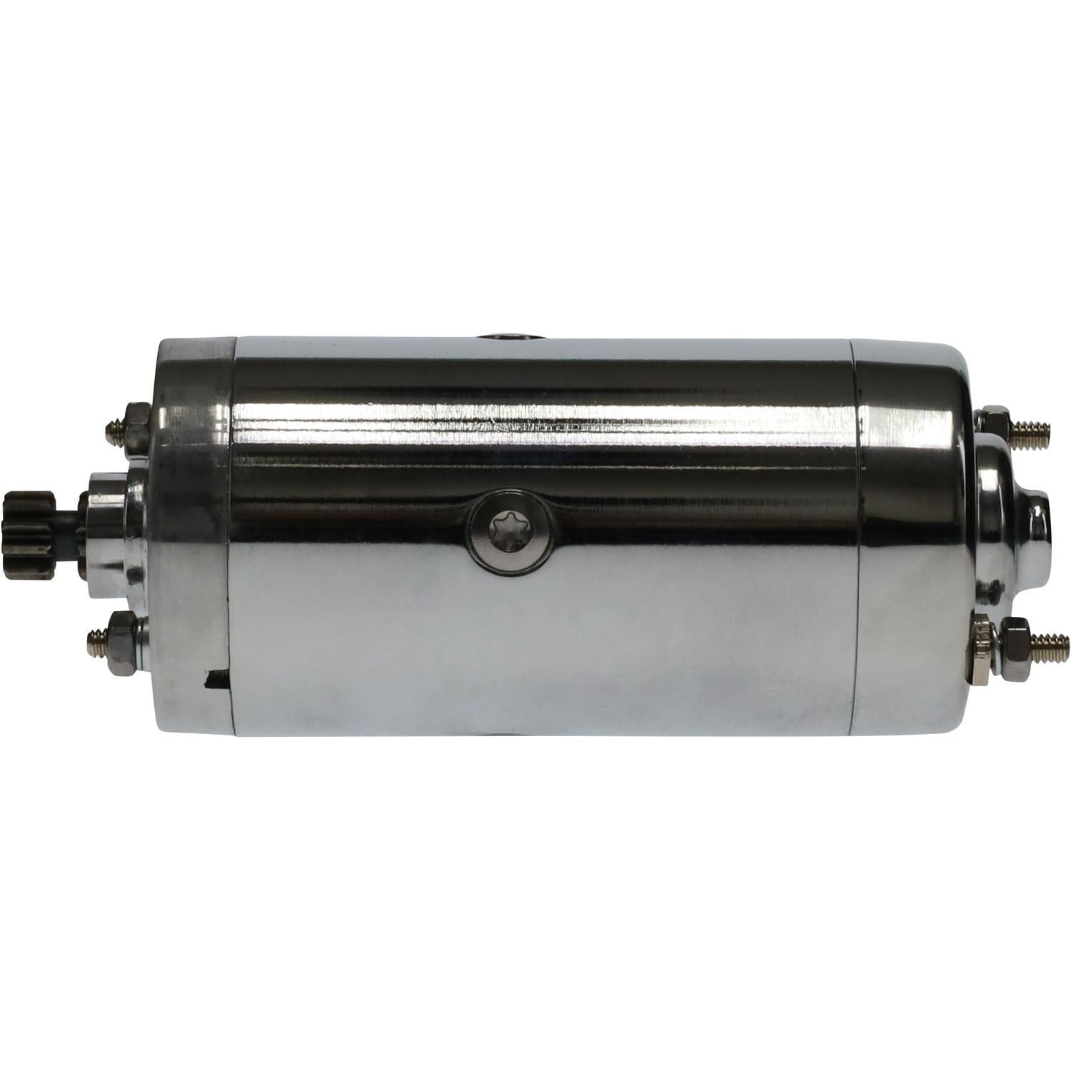 OEG Parts 12V Chrome Starter Motor for Harley Davidson FL Series (1965-1976) CCW Rotation jn6pj