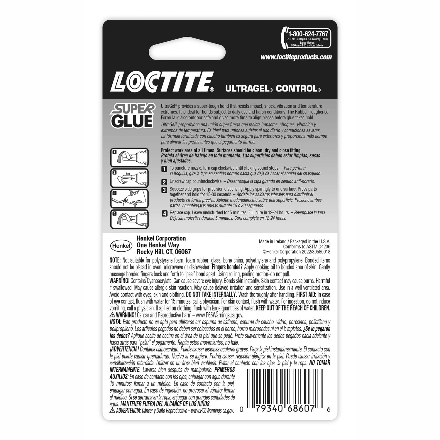 Loctite Super Glue Ultra Gel Control, Rubber Toughened Adhesive for Precision Repairs (Clear, 0.14 fl oz) igy19