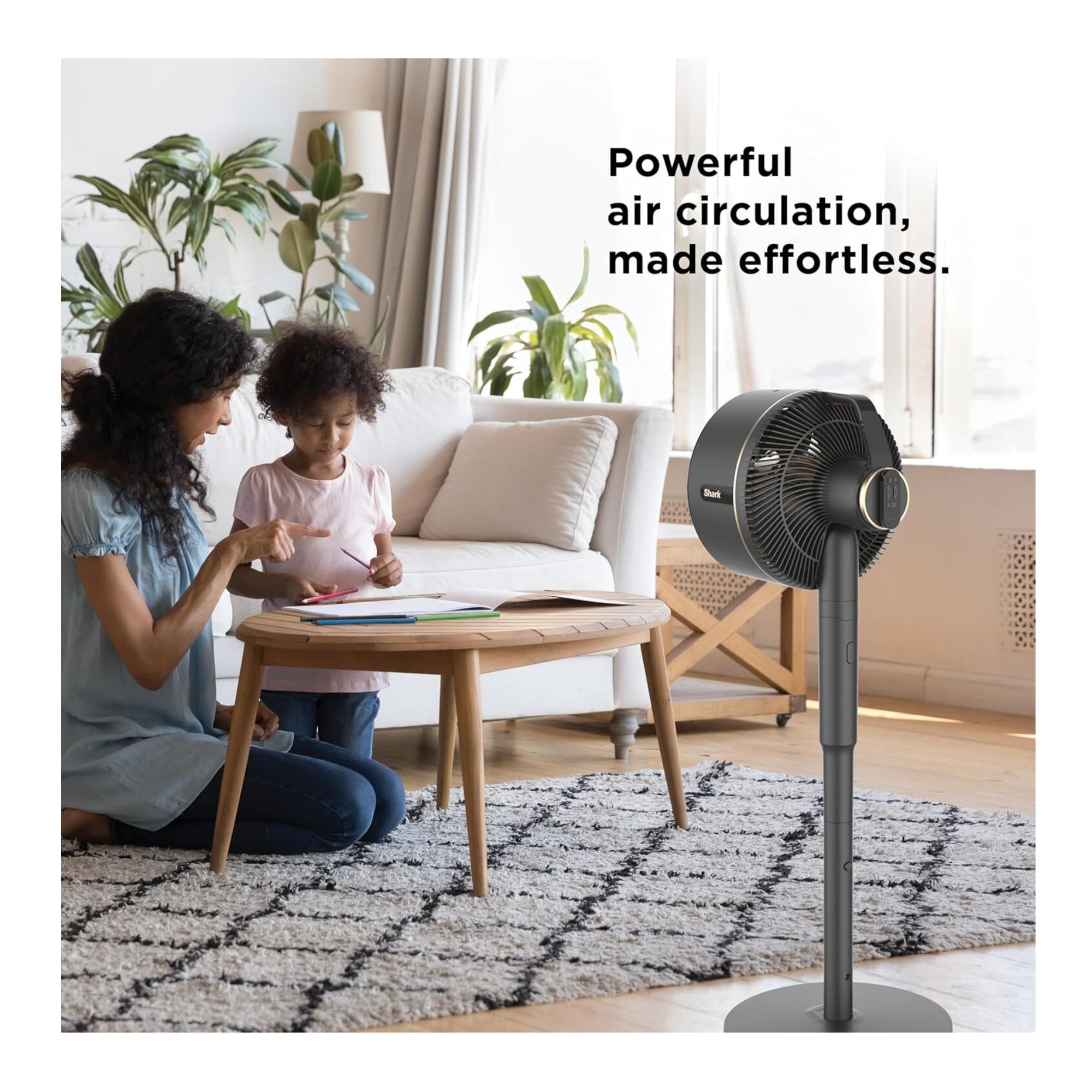 Shark FlexBreeze Portable Pedestal Tabletop Fan (Light Grey, 1 Unit) ah40h