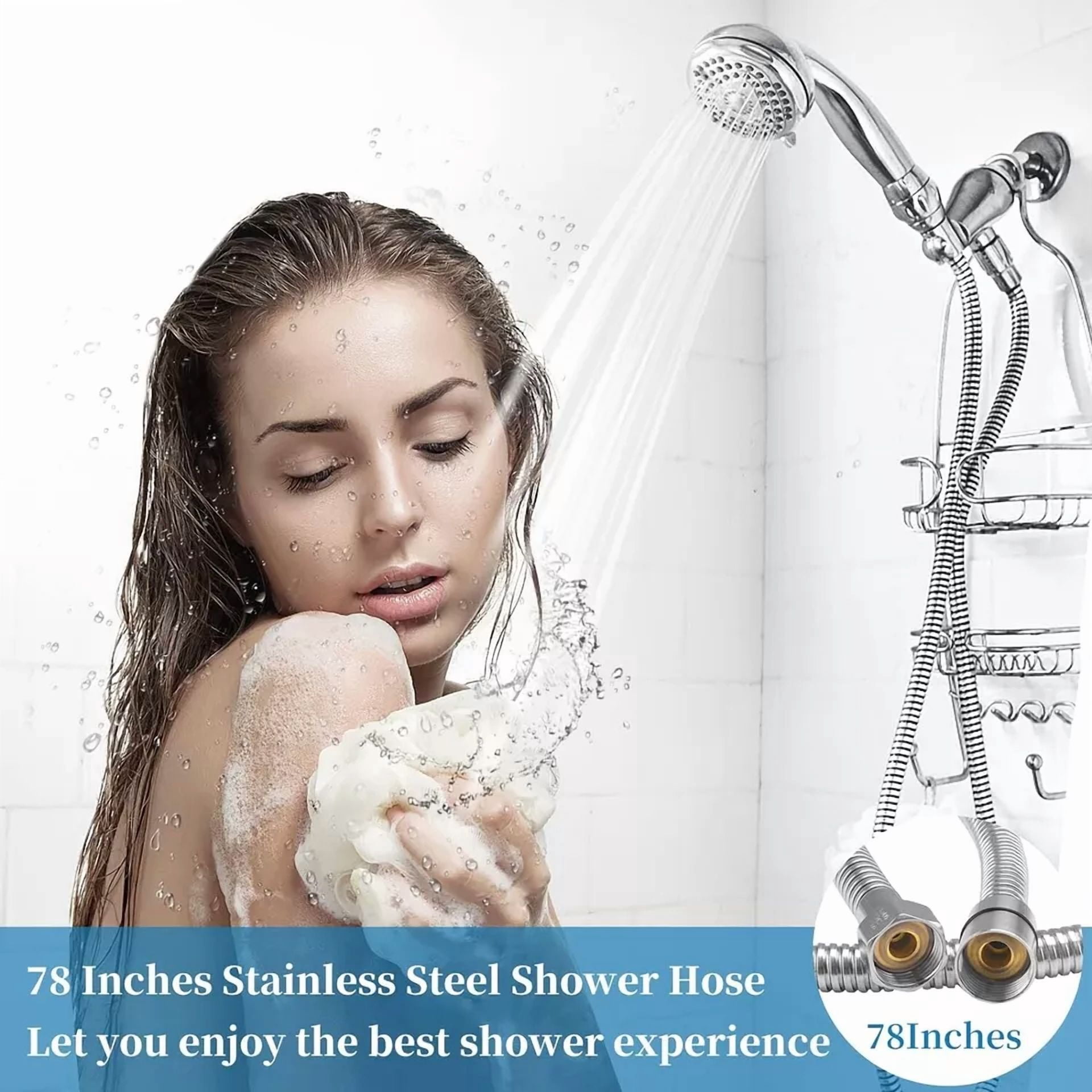 VAULT Stainless Steel Shower Hose for Pet Bathing and Dog Grooming (Flexible, 79 in) wj34h