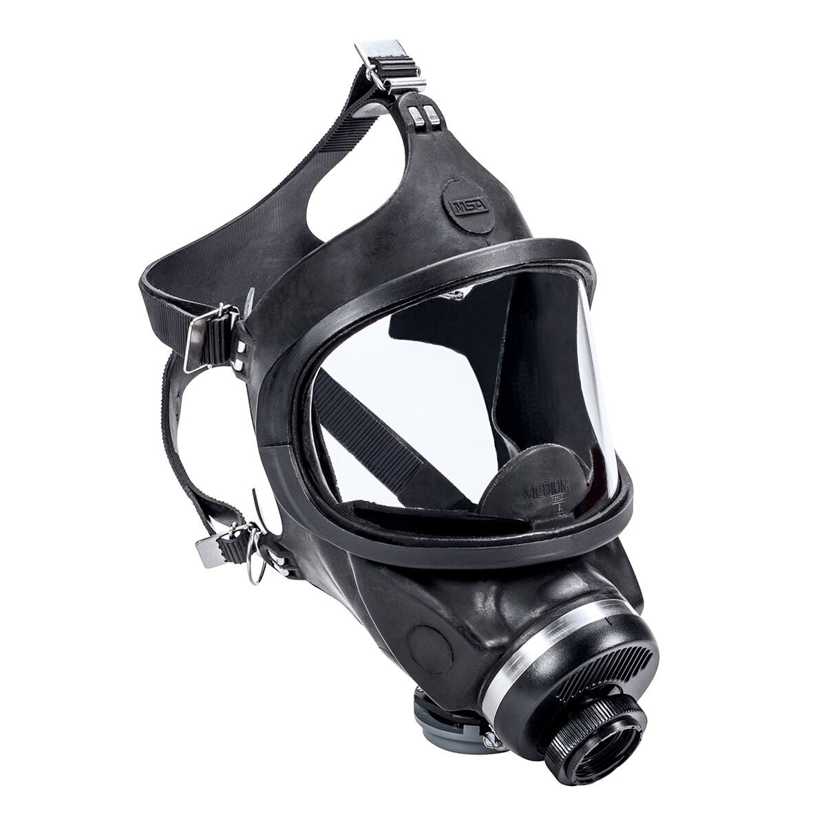 MSA Ultravue Type N Full Face Respirator Mask with Hose and Harness (Black, Medium) 287vr