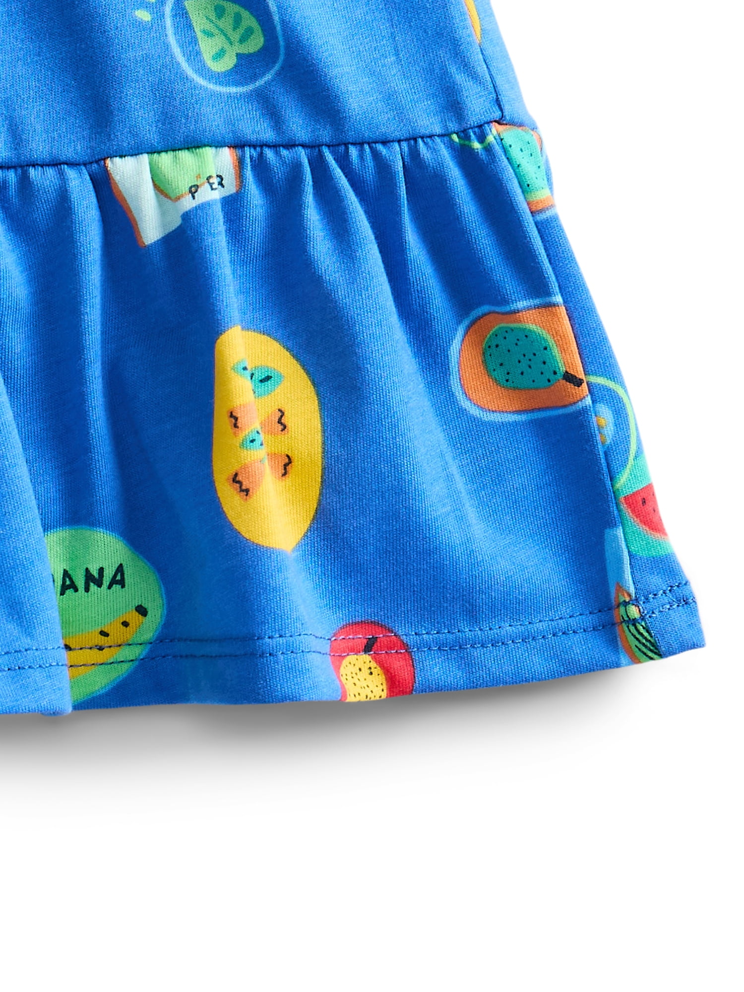 Wonder Nation Toddler Girls Tiered Ruffle Scooter Skirt (Blue, 5T) 7ufon