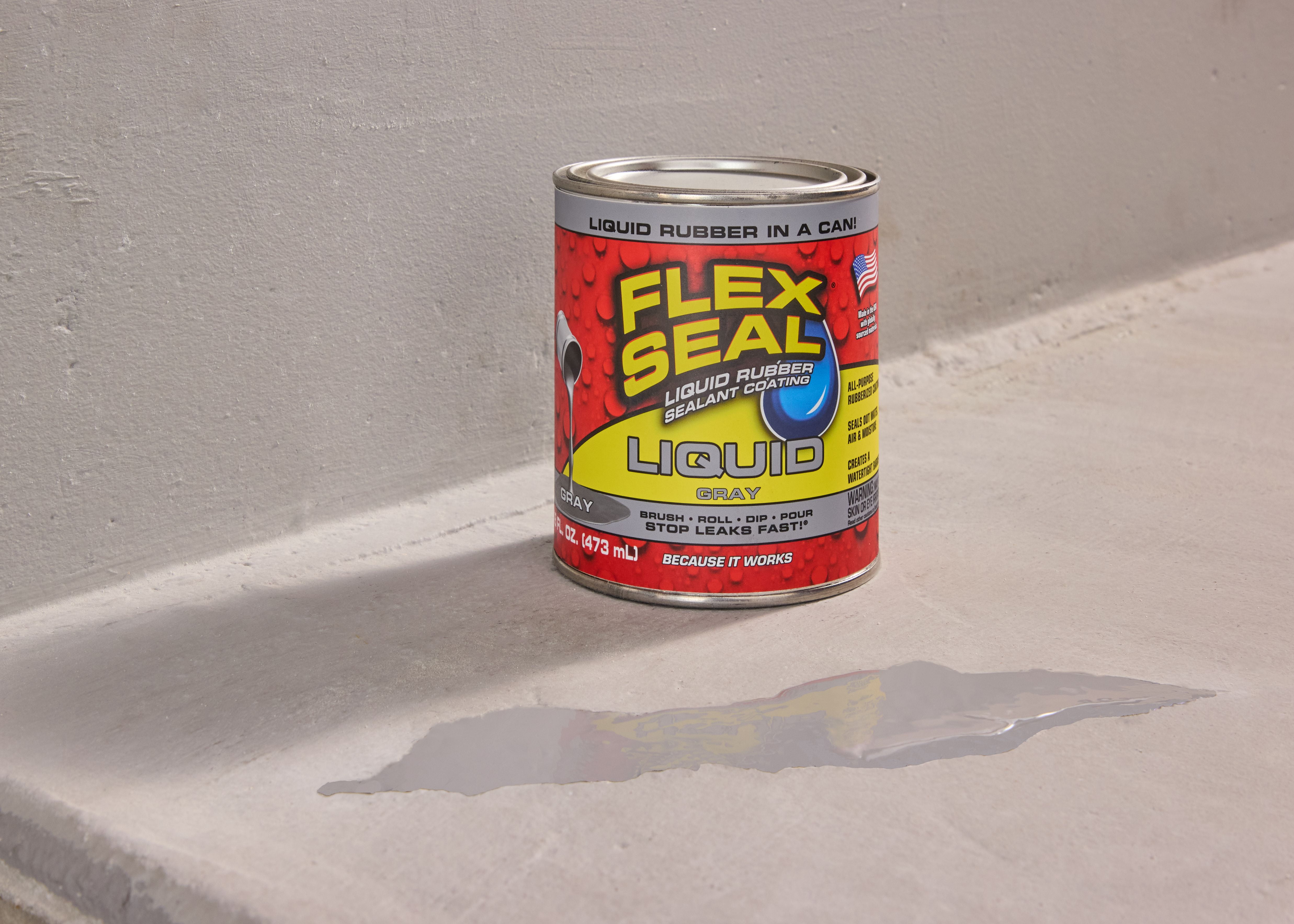 Flex Seal Liquid Rubber Sealant Coating (Gray, 16 oz) s4ouh