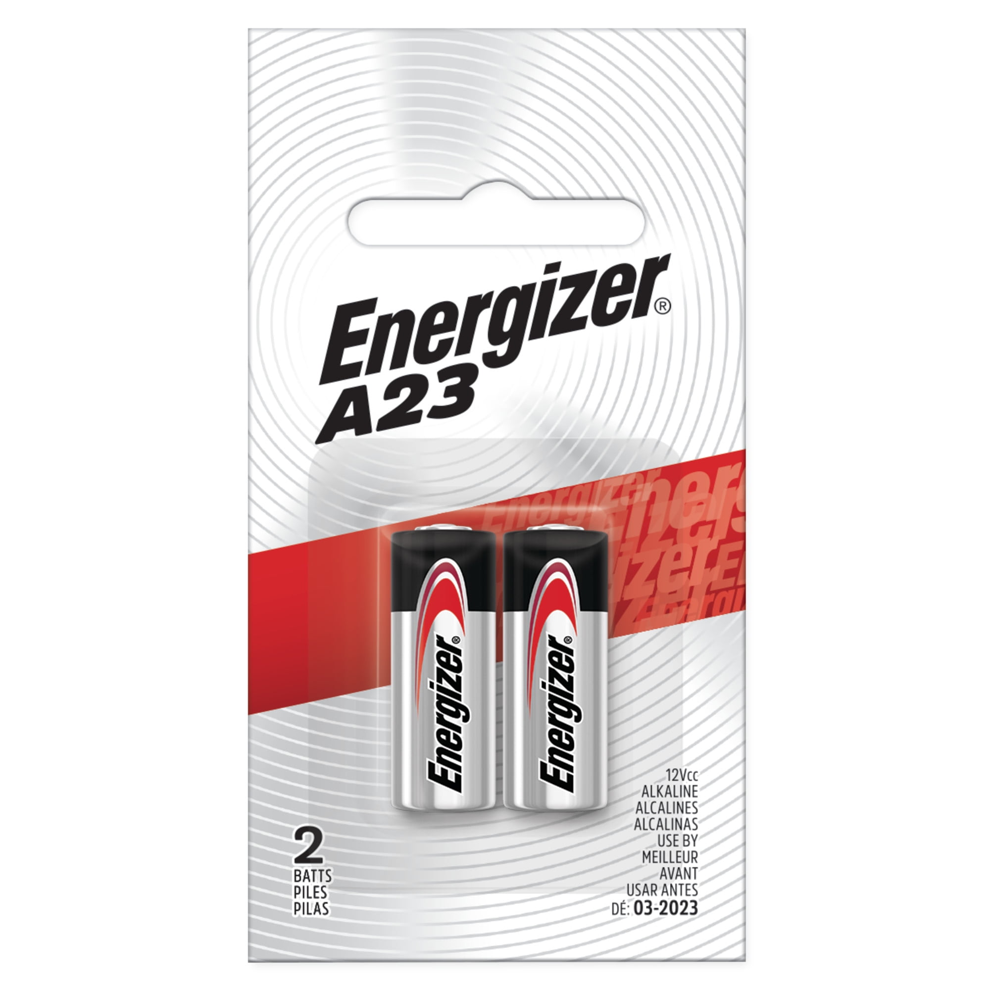 Energizer A23 Miniature Alkaline Batteries (Long-Lasting Power, 2 Pack) 8hlht